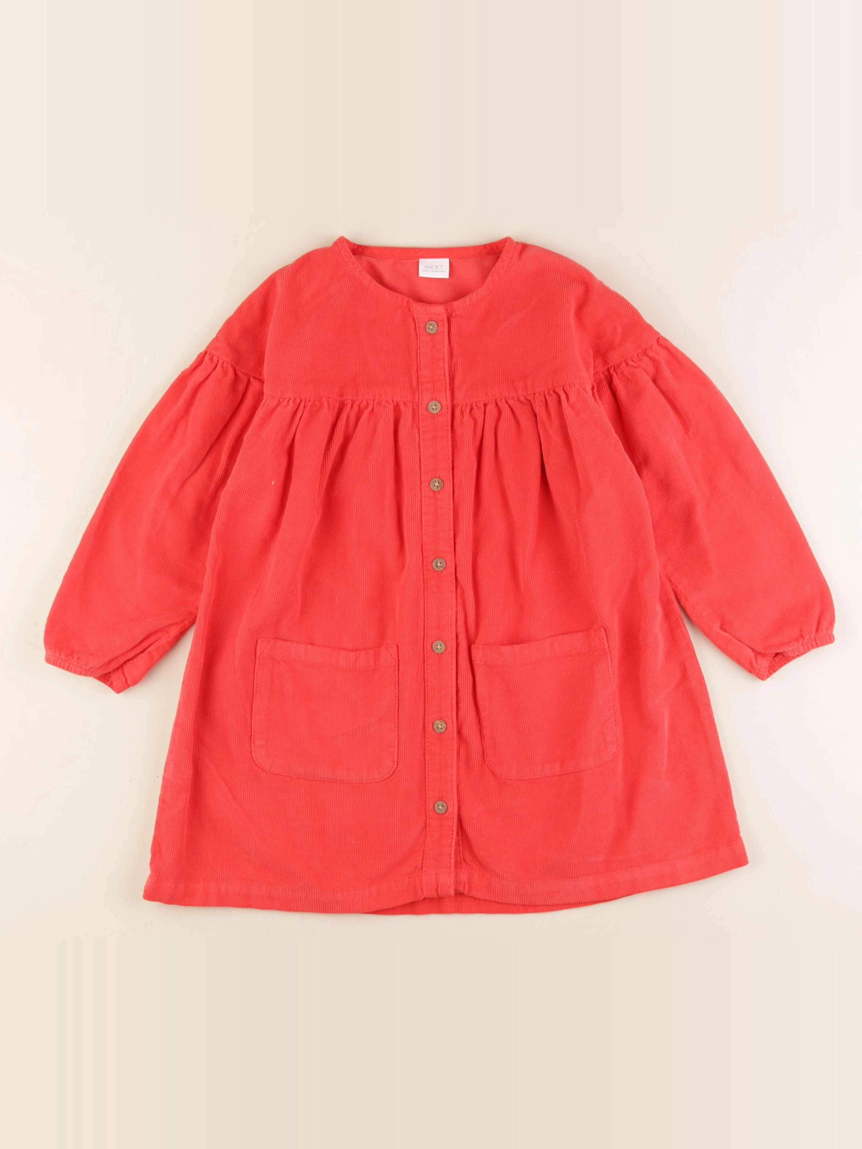 Next - robe rouge - 4/5 ans