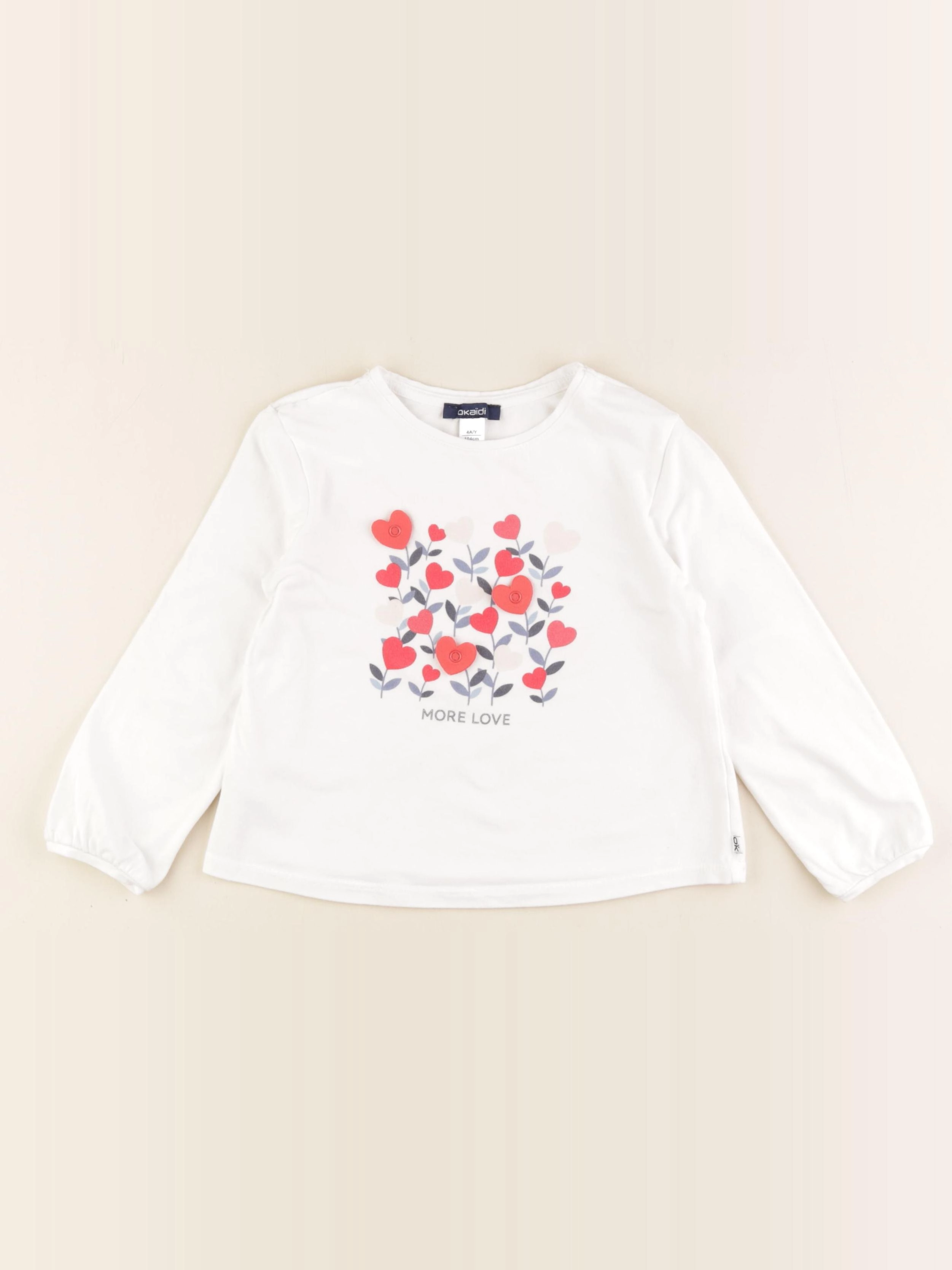 Okaidi - tee-shirt blanc - 4 ans
