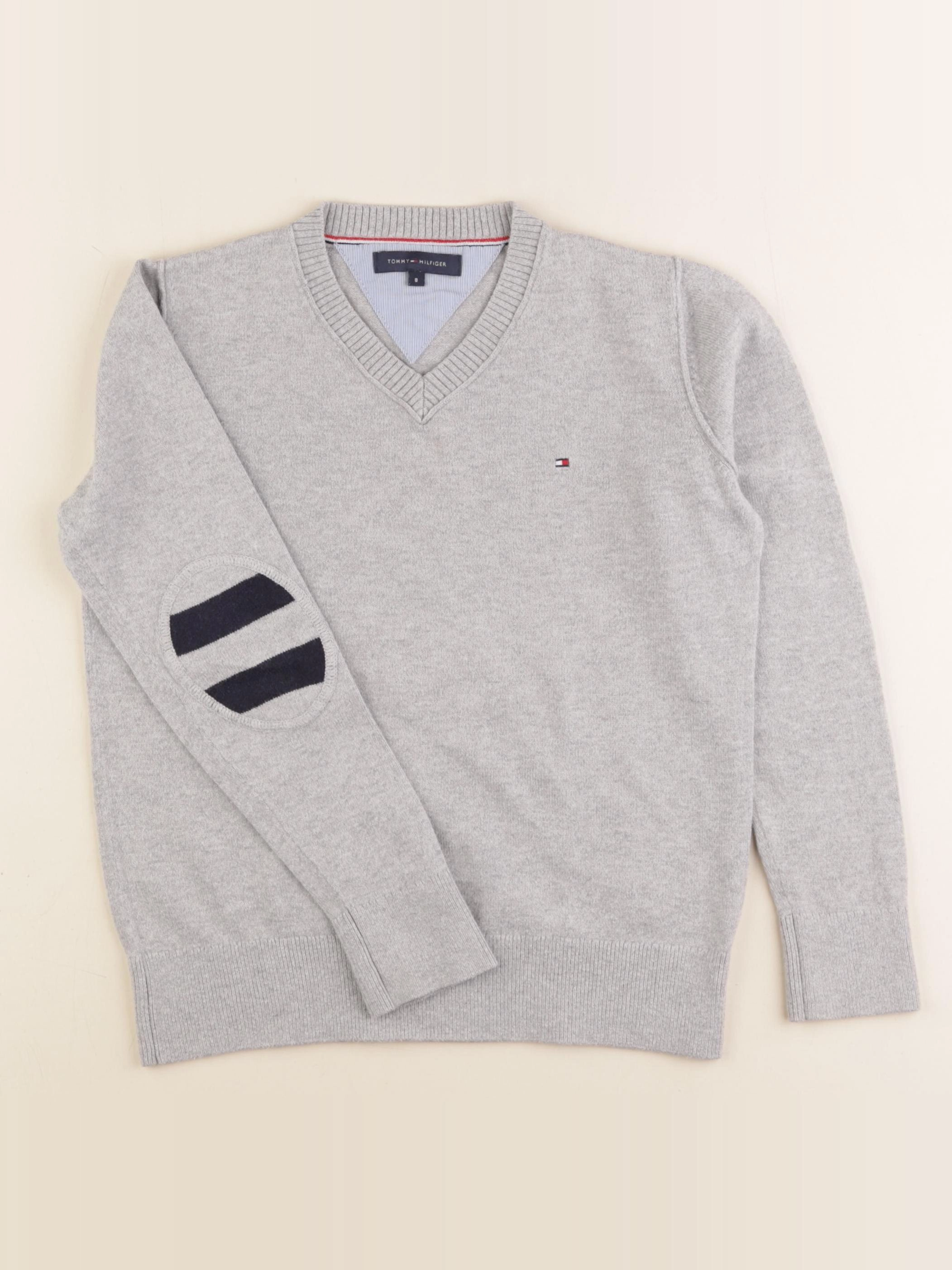 Tommy Hilfiger - pull gris - 8 ans