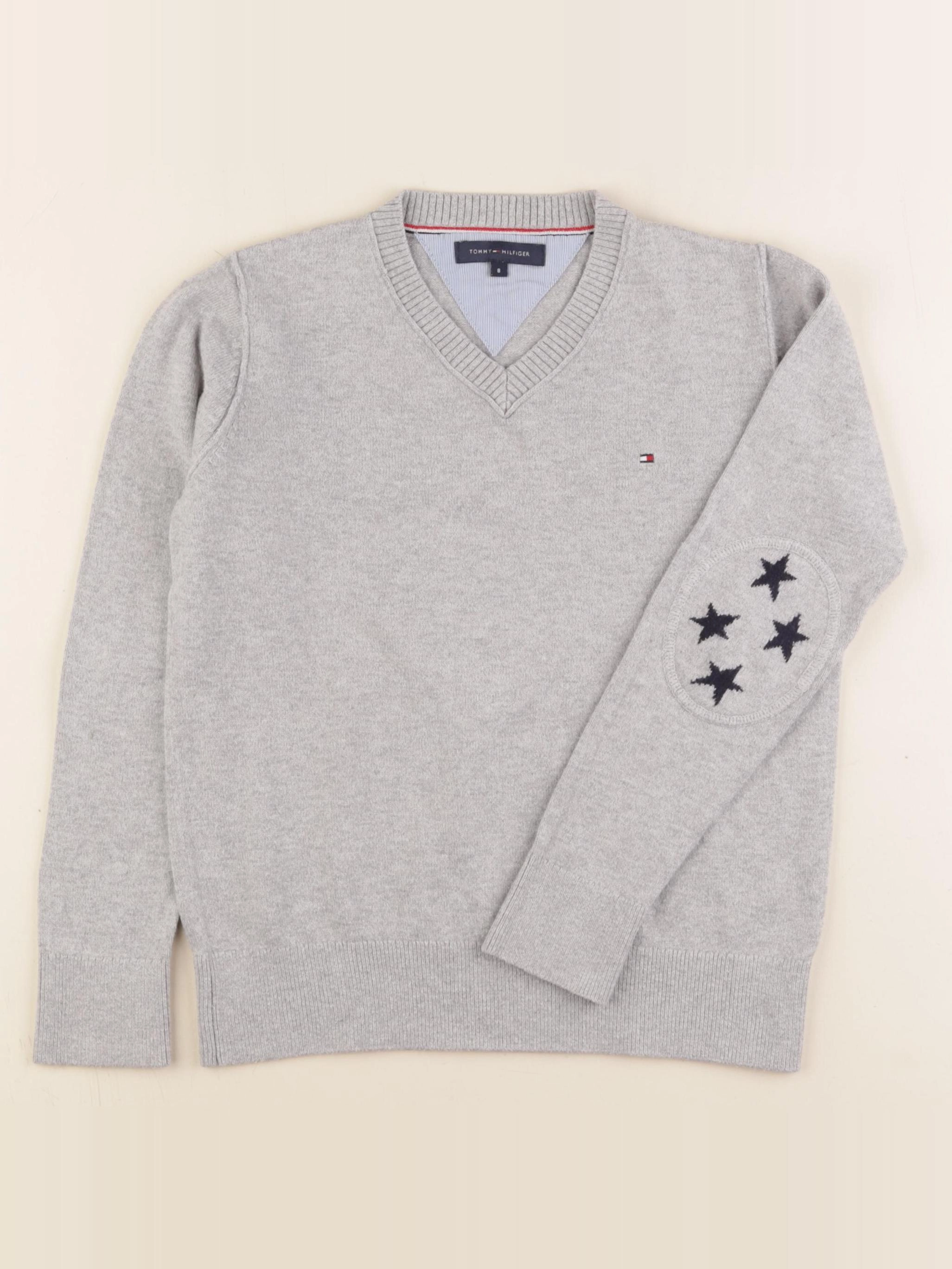 Tommy Hilfiger - pull gris - 8 ans
