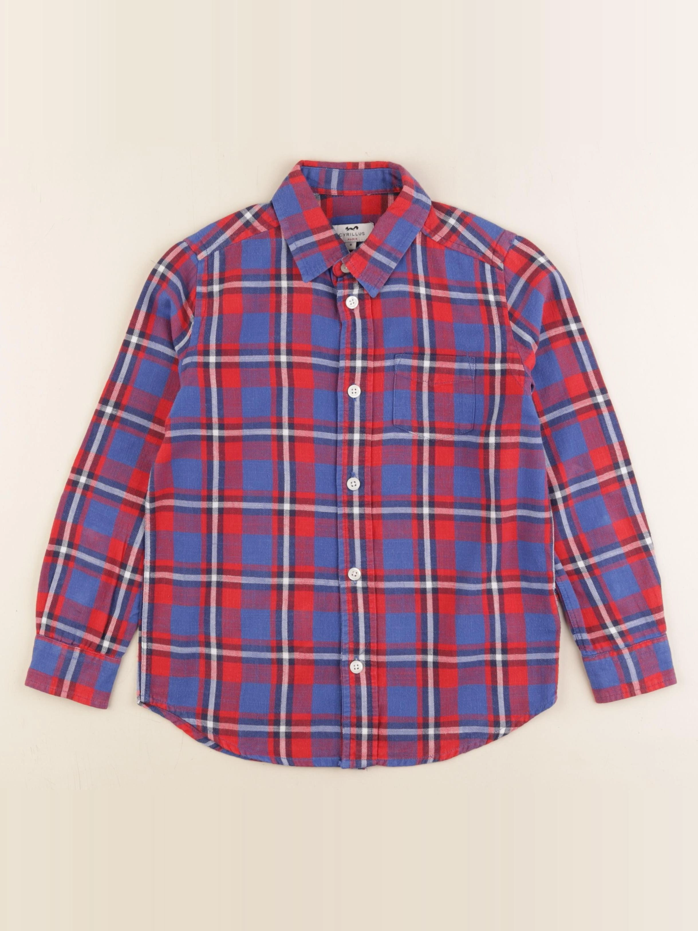 Cyrillus - chemise rouge - 8 ans