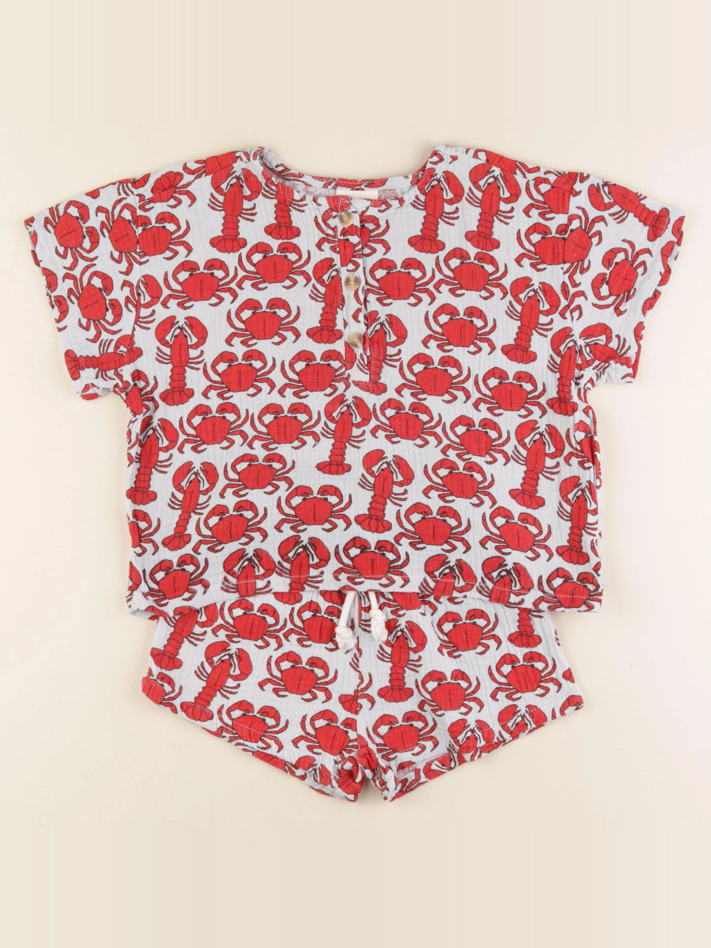 Gamin gamine - ensemble bleu - 3 ans