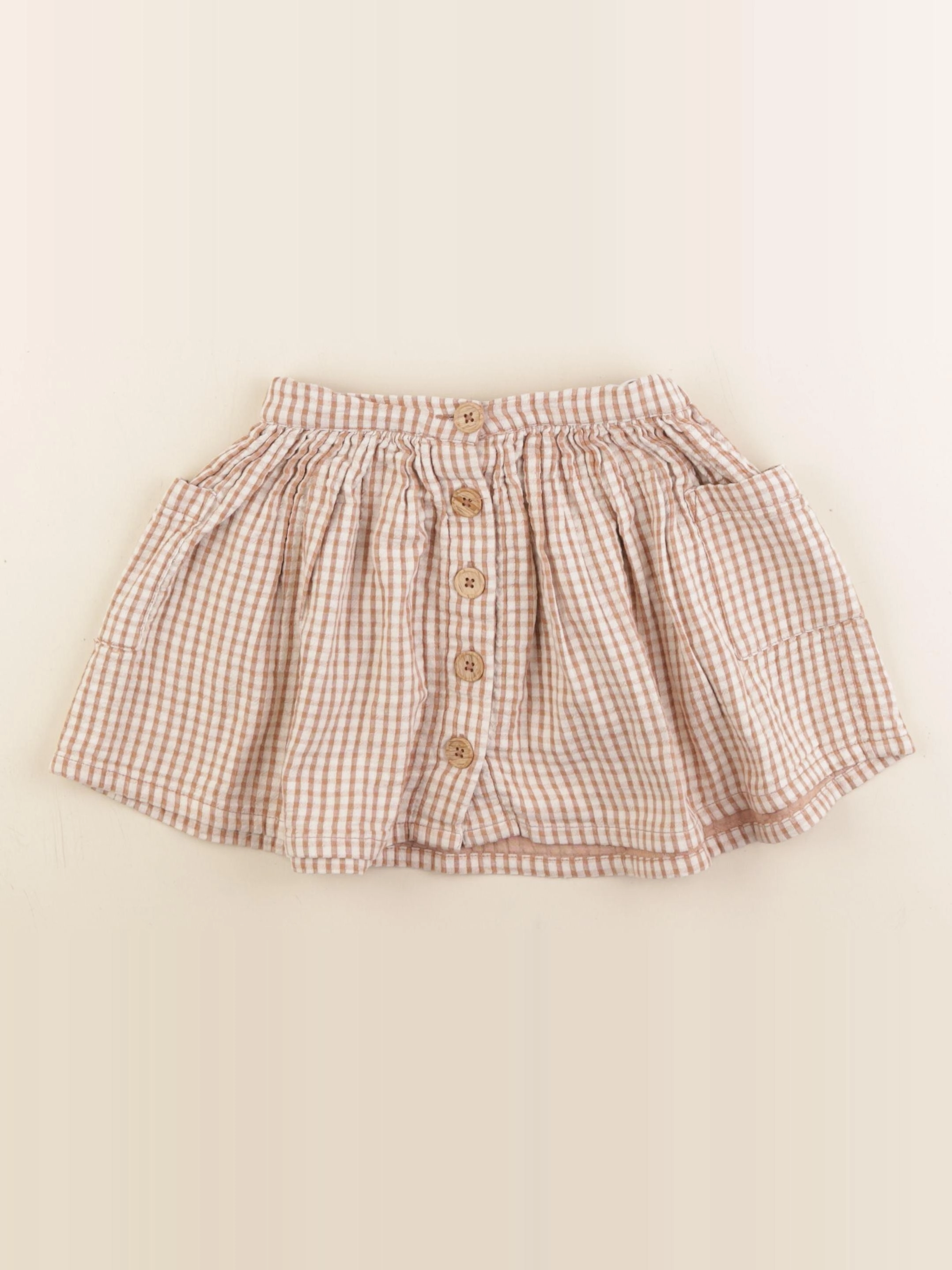 Vertbaudet - jupe beige - 4 ans