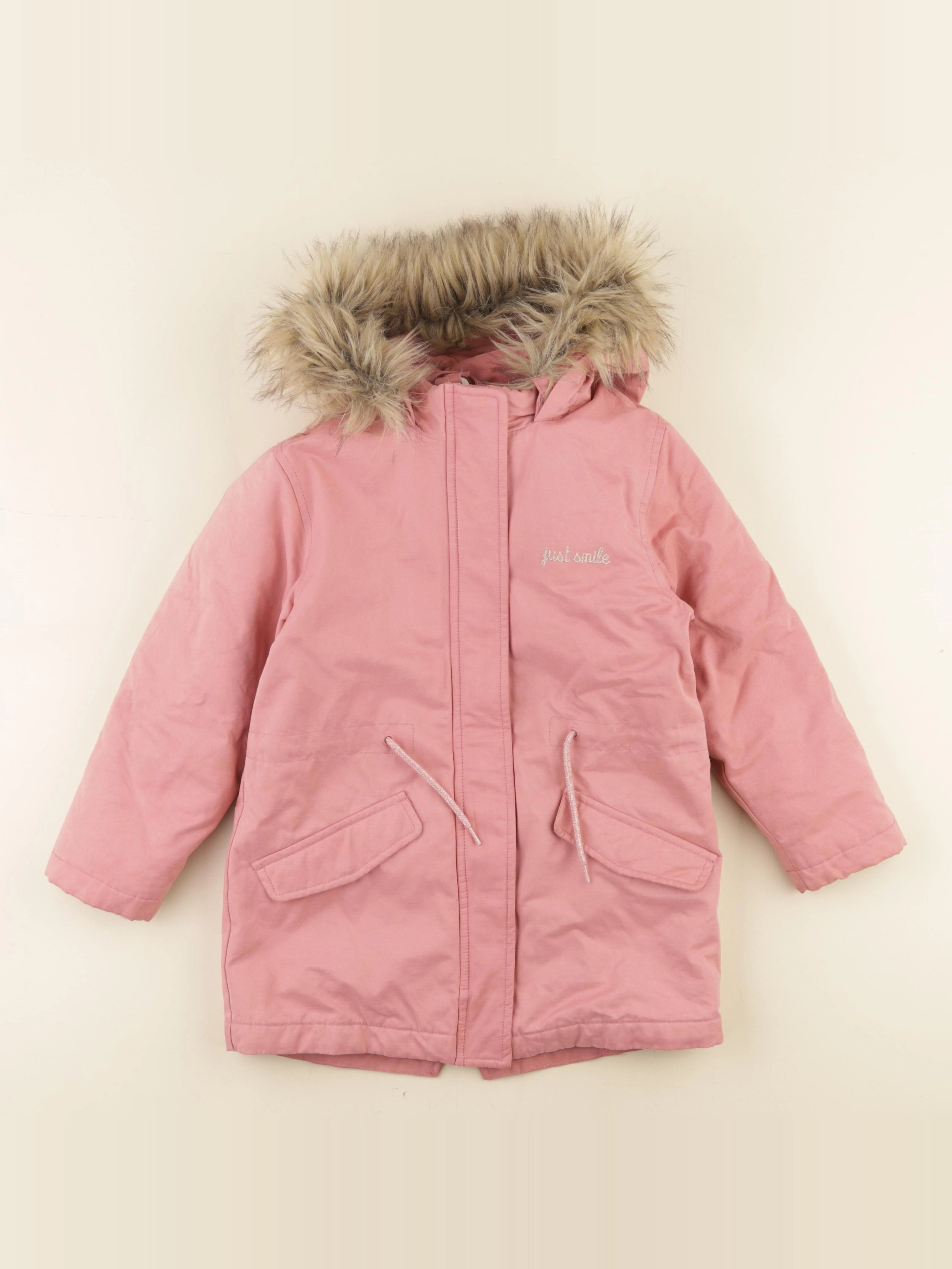Vertbaudet - manteau doublure amovible rose - 8 ans