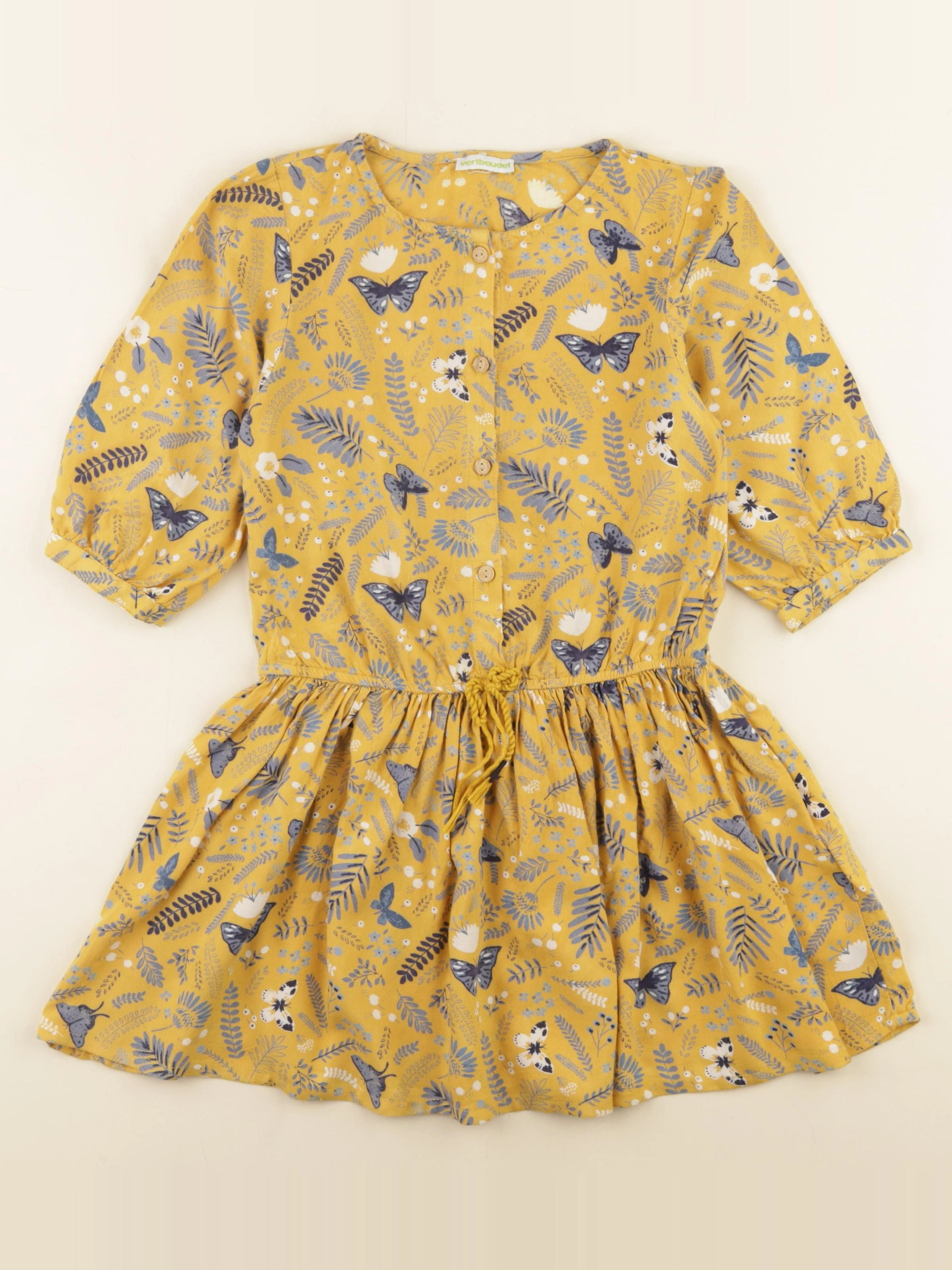 Vertbaudet - robe jaune - 7 ans