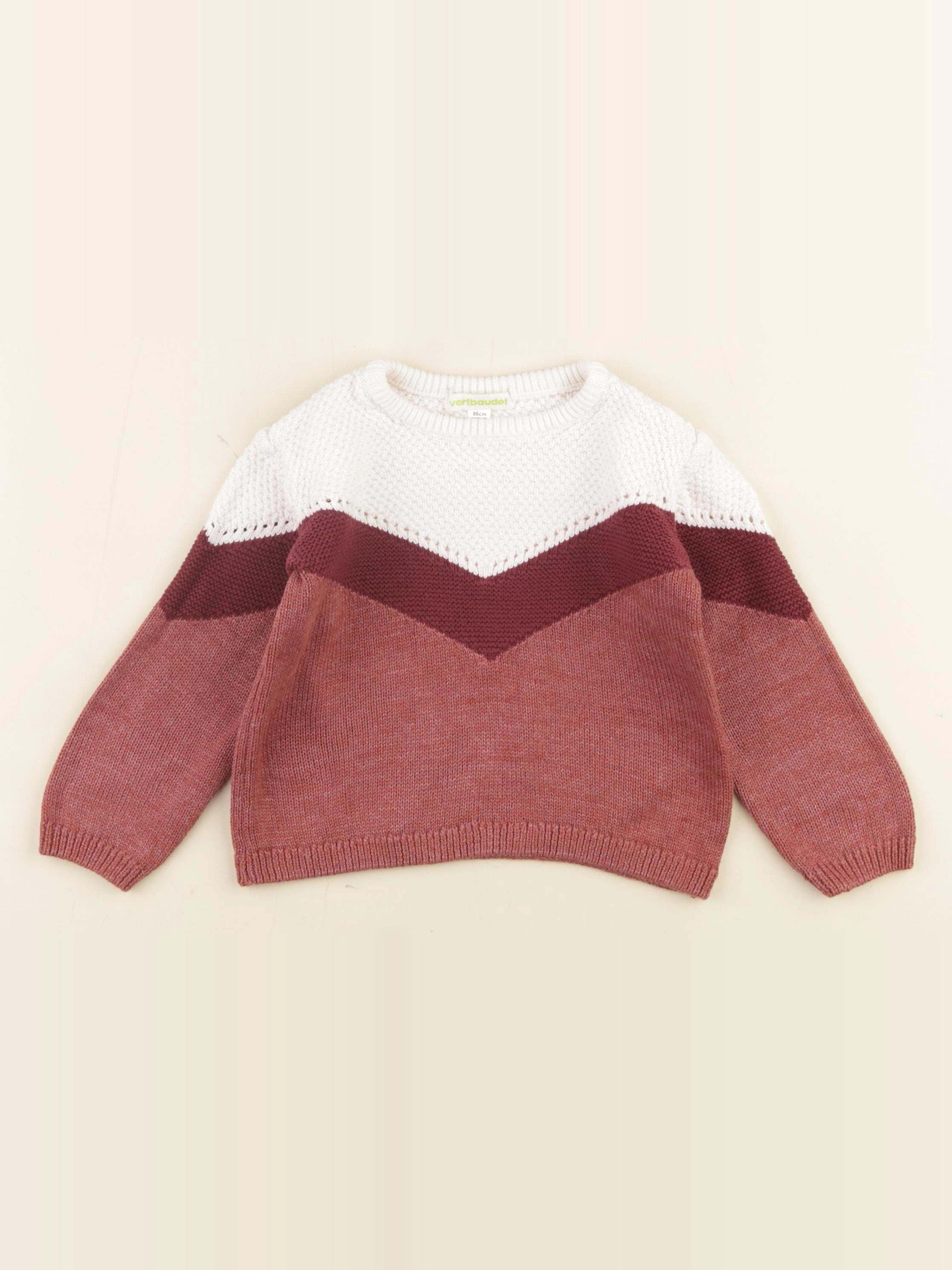 Vertbaudet - pull rose - 2 ans