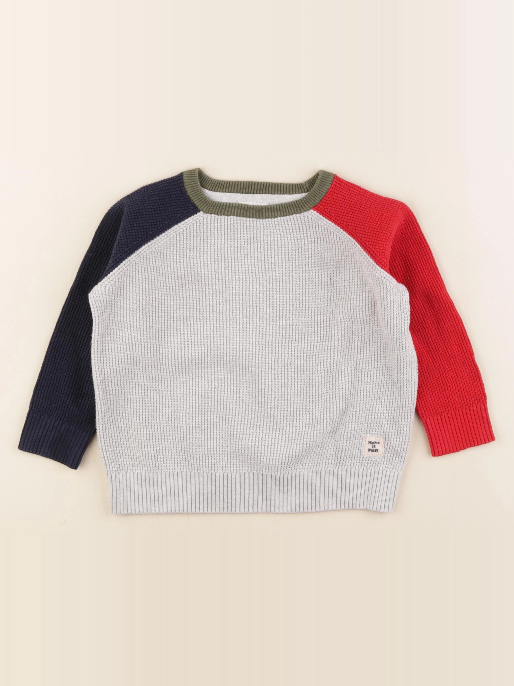 Vertbaudet - pull gris - 3 ans