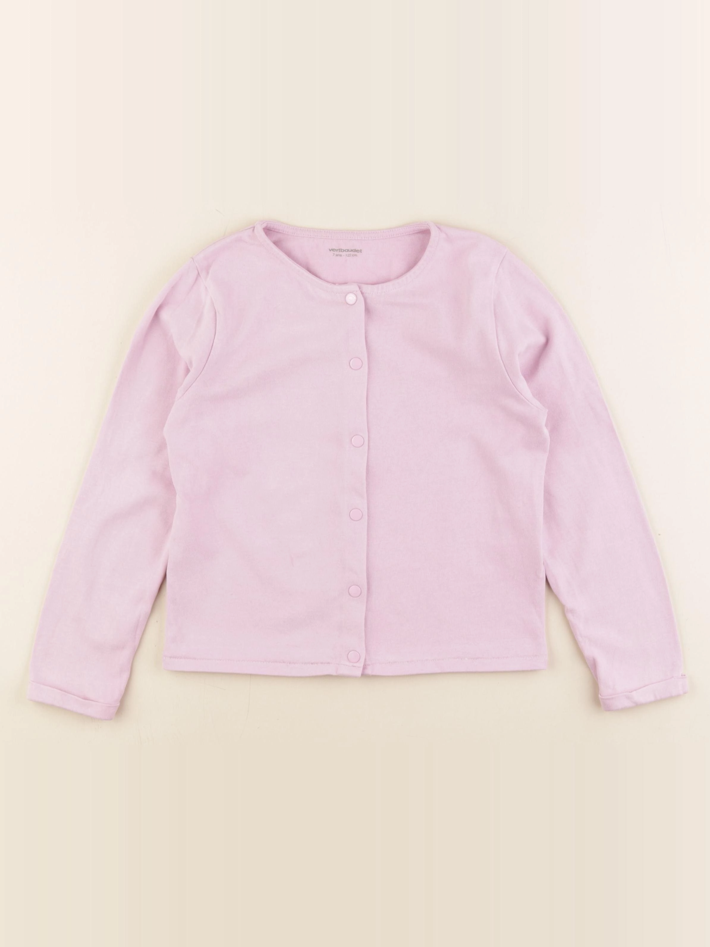 Vertbaudet - sweat rose - 7 ans
