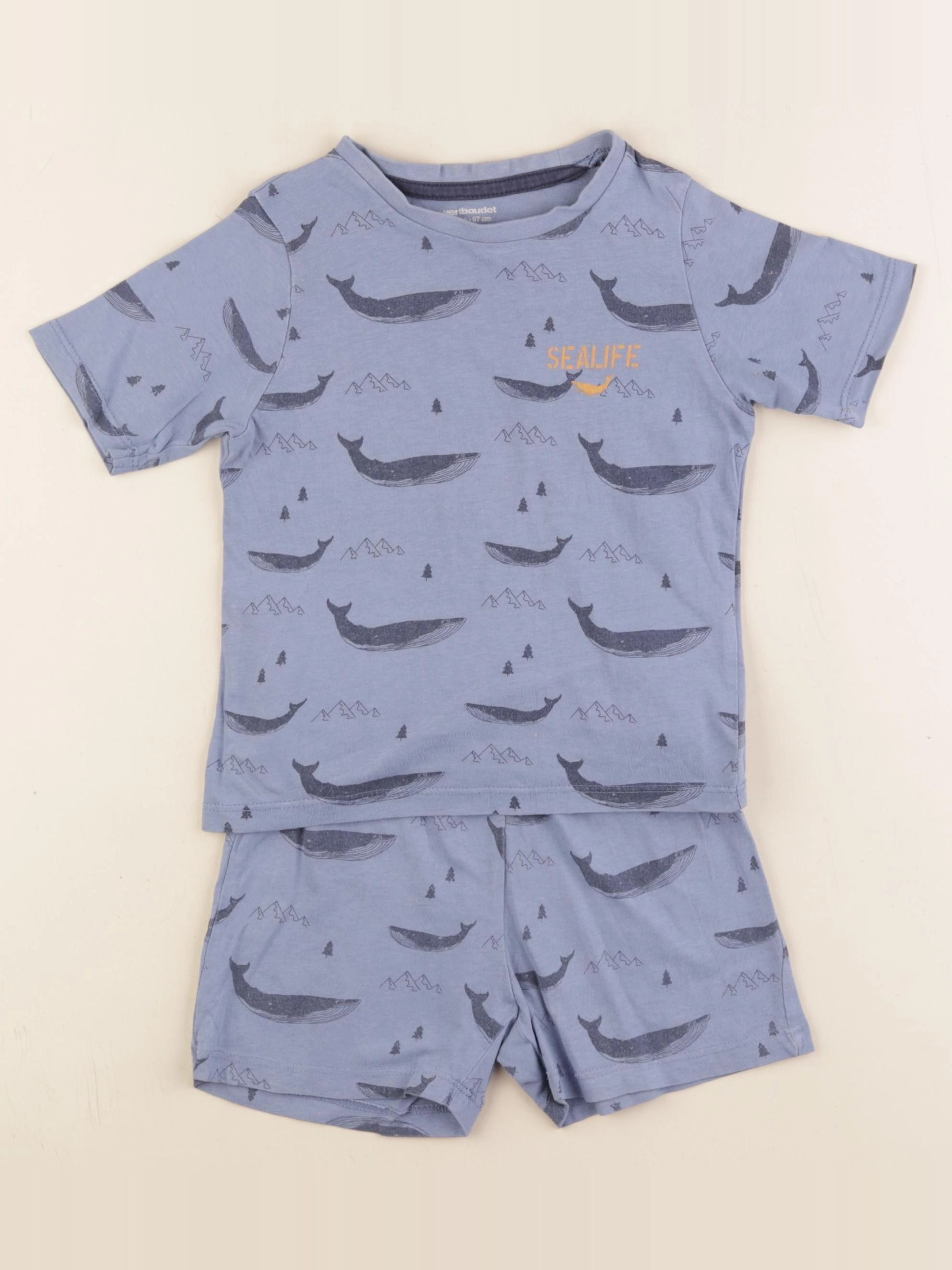 Vertbaudet - pyjama coton bleu - 3 ans