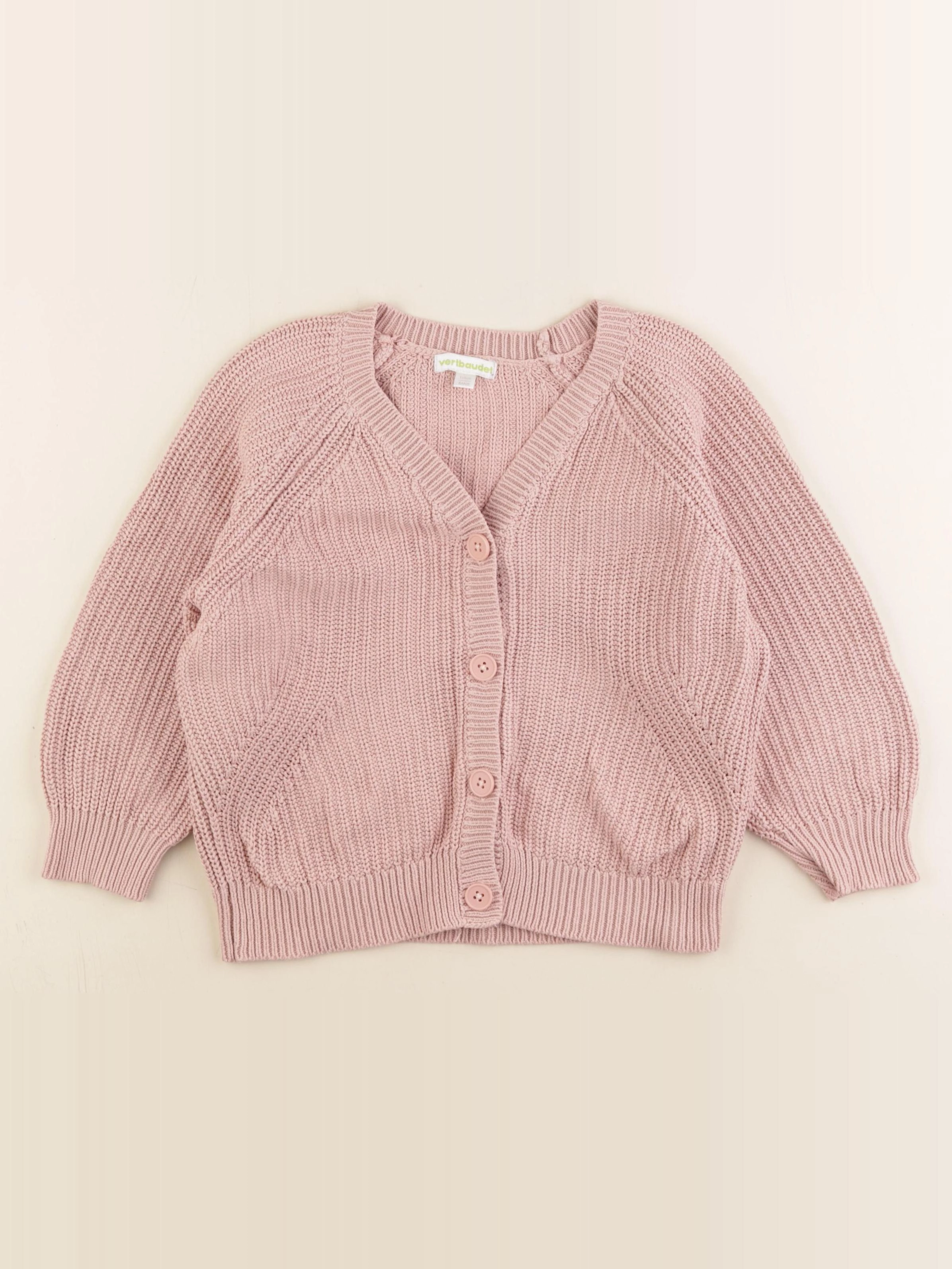 Vertbaudet - gilet rose - 6 ans