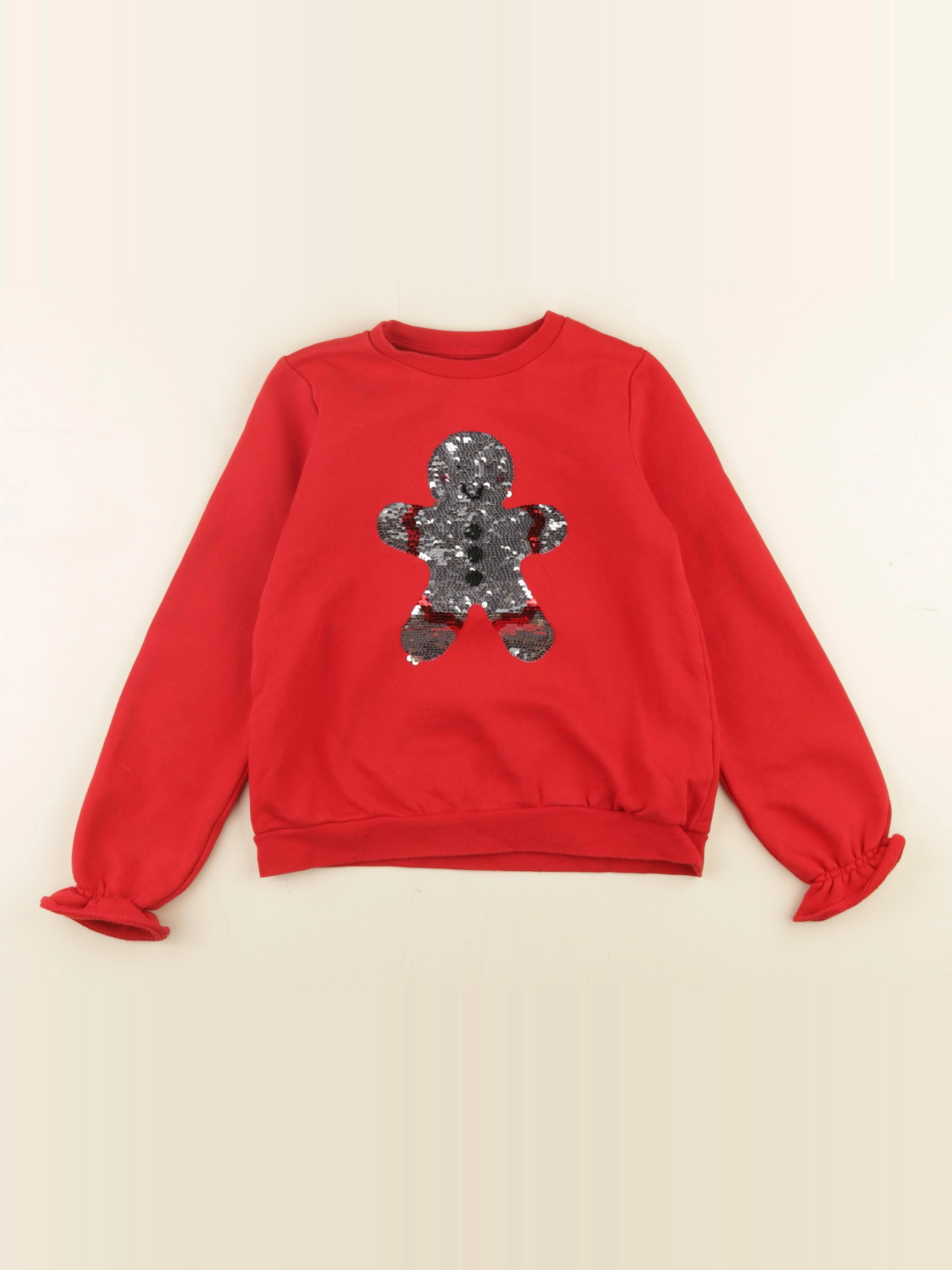 Vertbaudet - sweat rouge - 10 ans