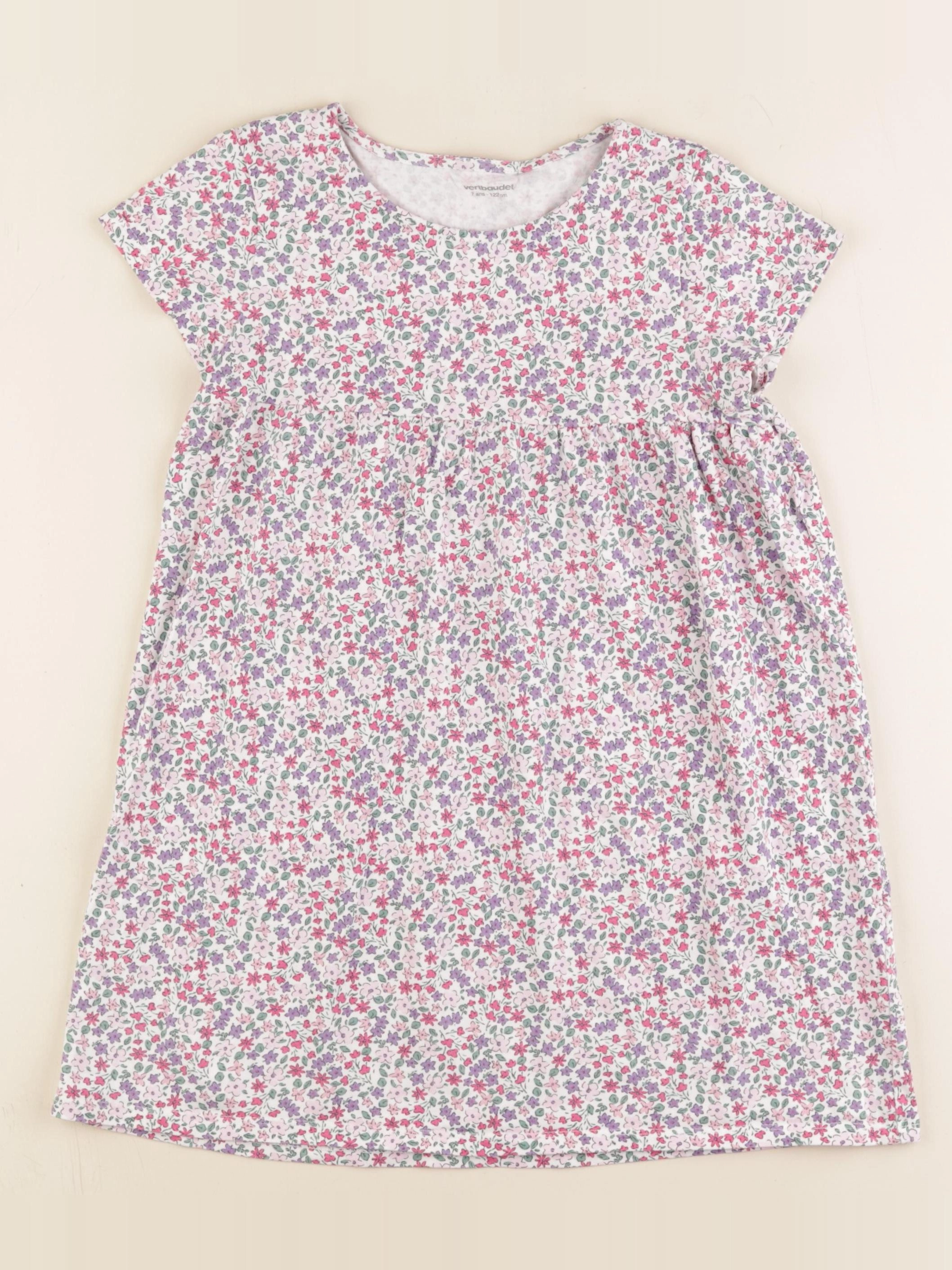 Vertbaudet - robe multicolore - 7 ans