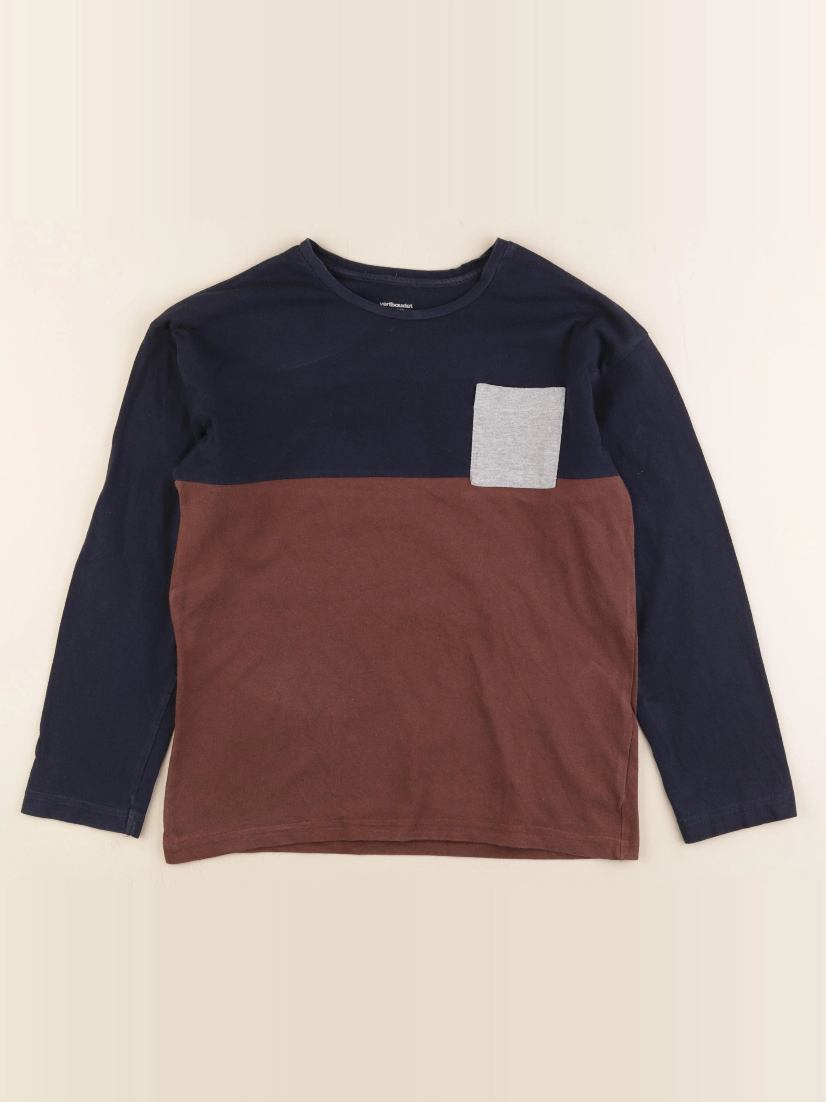 Vertbaudet - tee-shirt bleu, marron - 10 ans