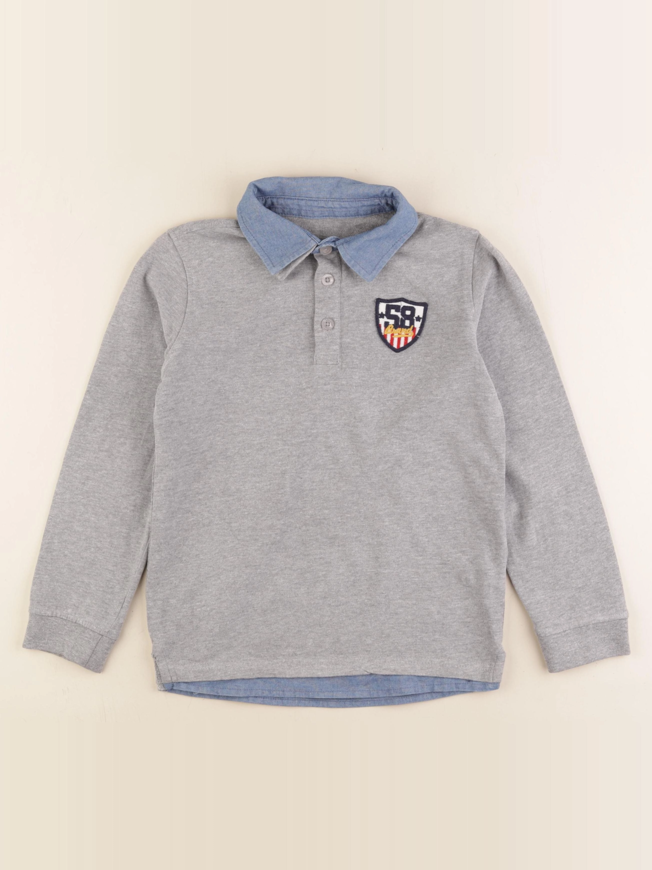 Vertbaudet - sweat gris - 10 ans