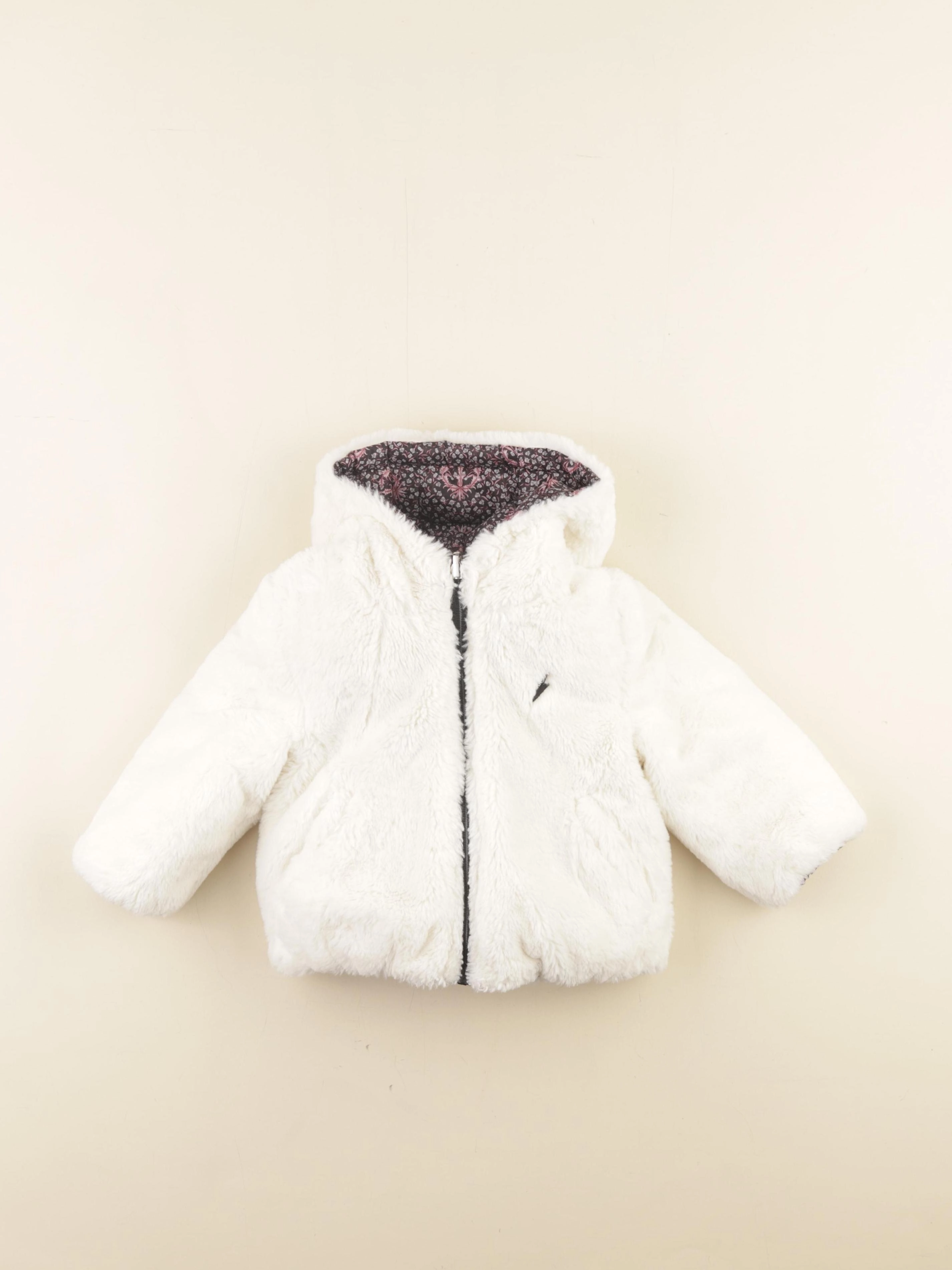 IKKS - veste réversible blanc - 18 mois