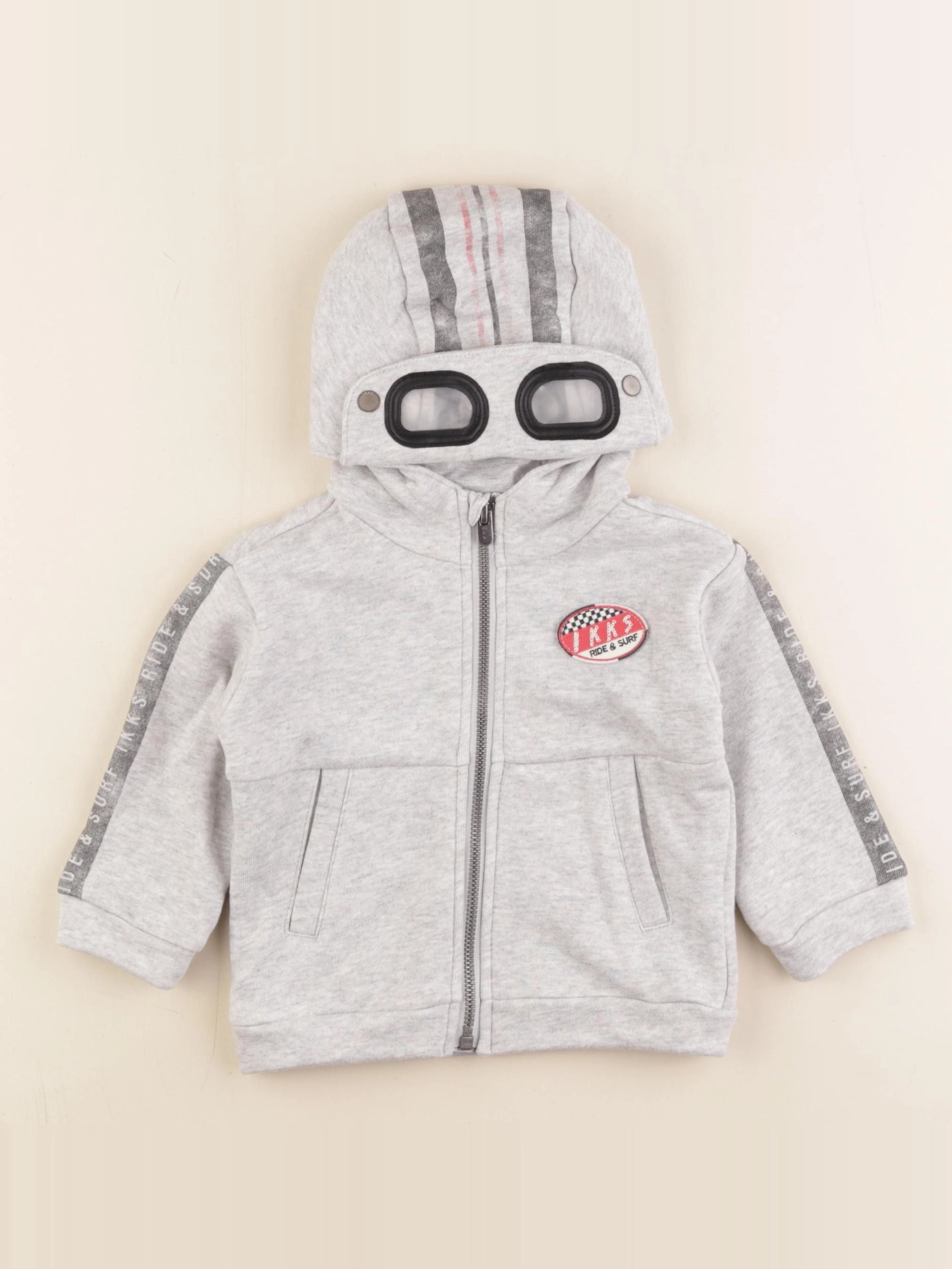 IKKS - sweat gris - 12 mois