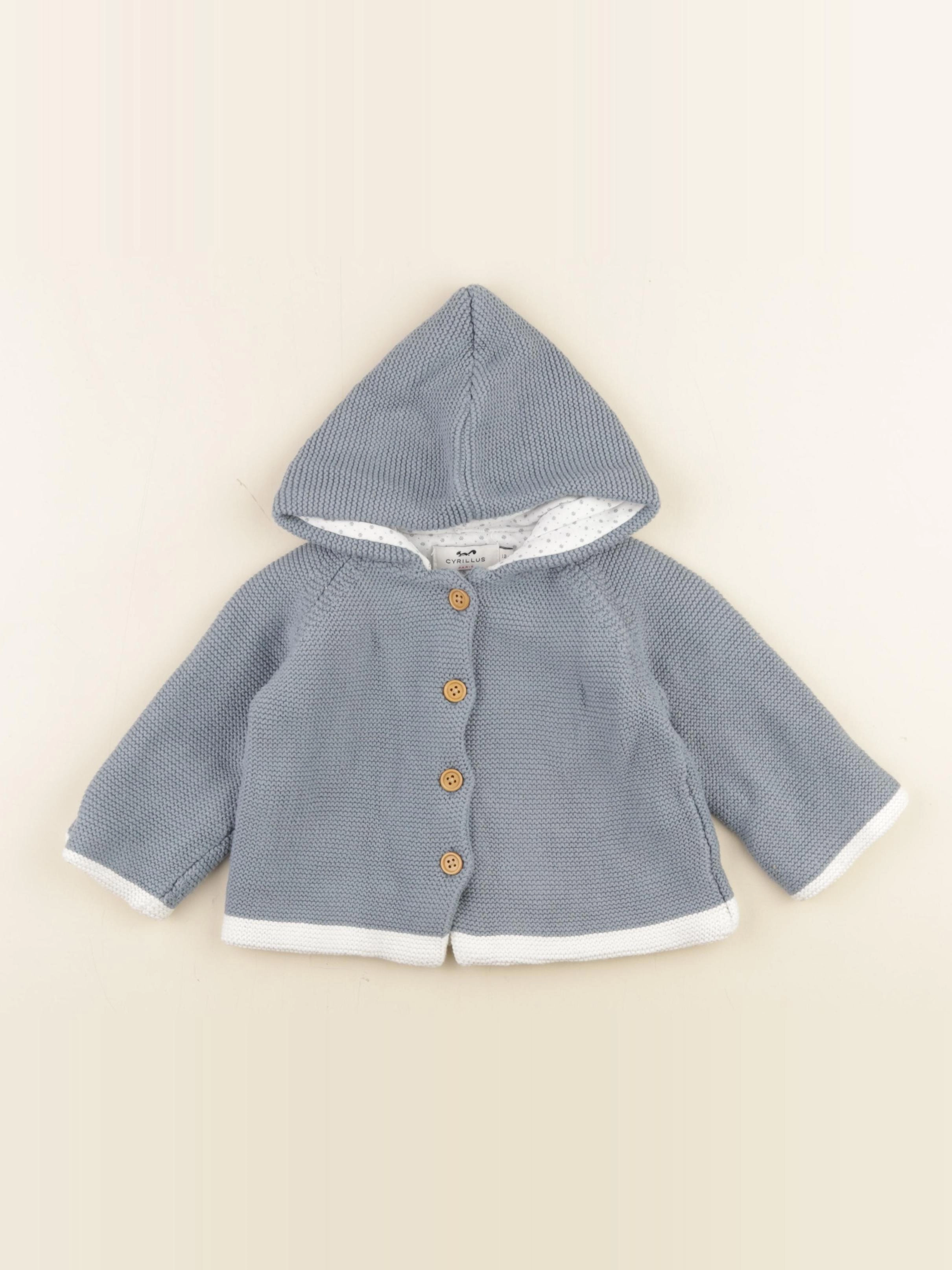 Cyrillus - gilet bleu - 12 mois