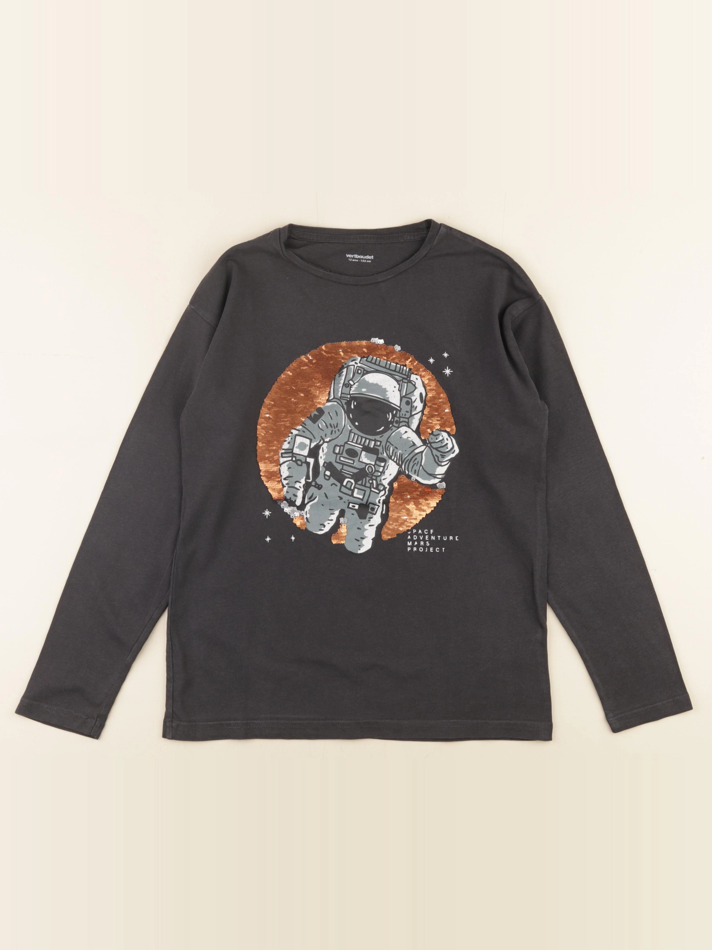 Vertbaudet - tee-shirt marron - 12 ans