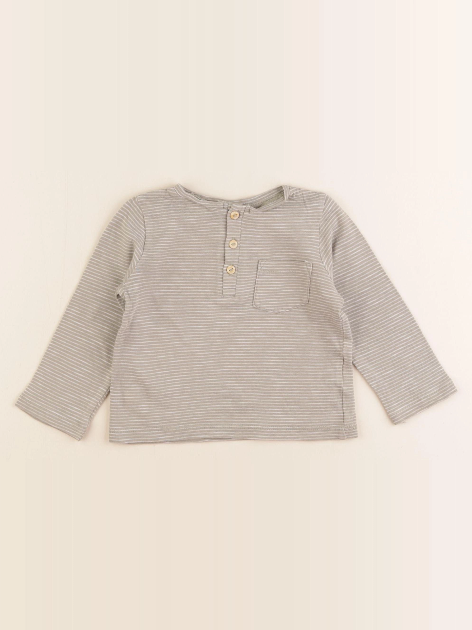 H&M - tee-shirt vert - 6/9 mois