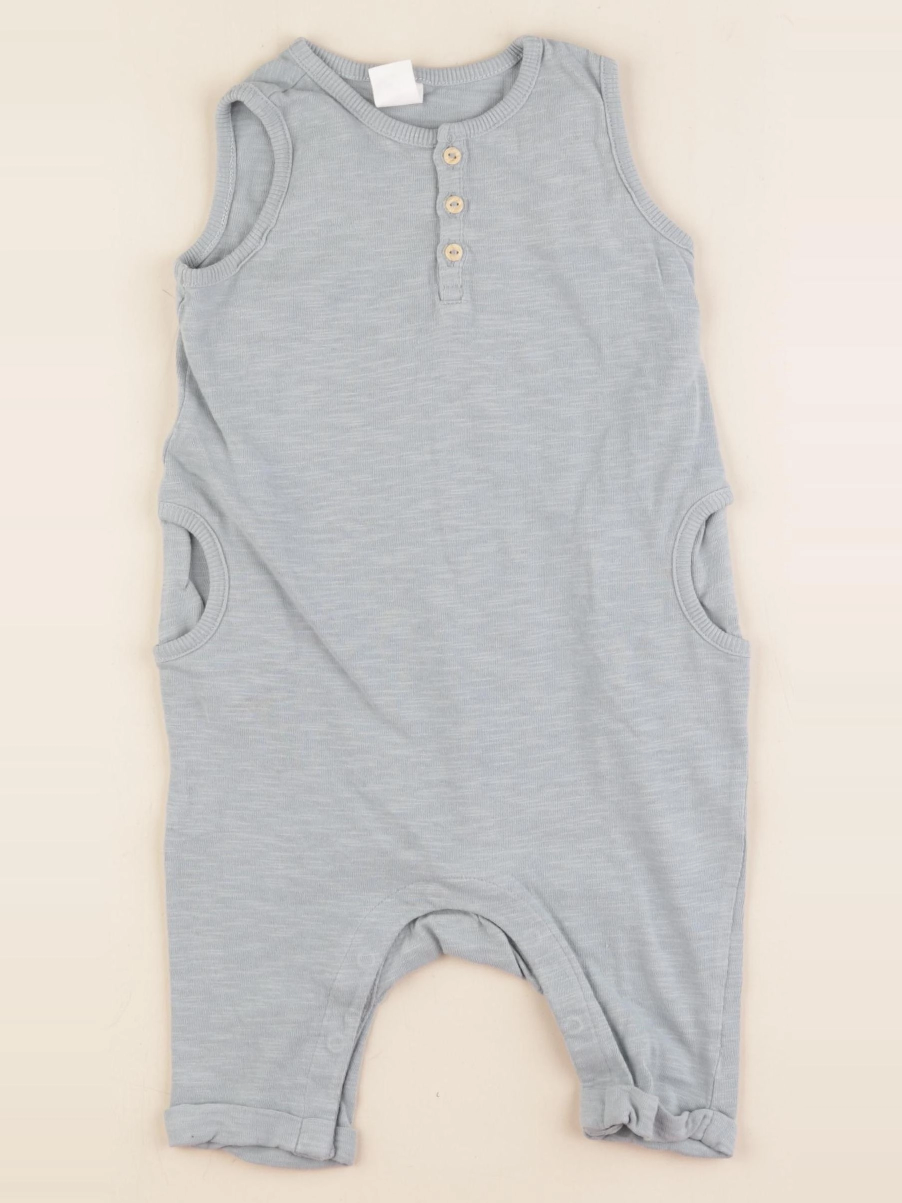 H&M - combinaison bleu - 9/12 mois