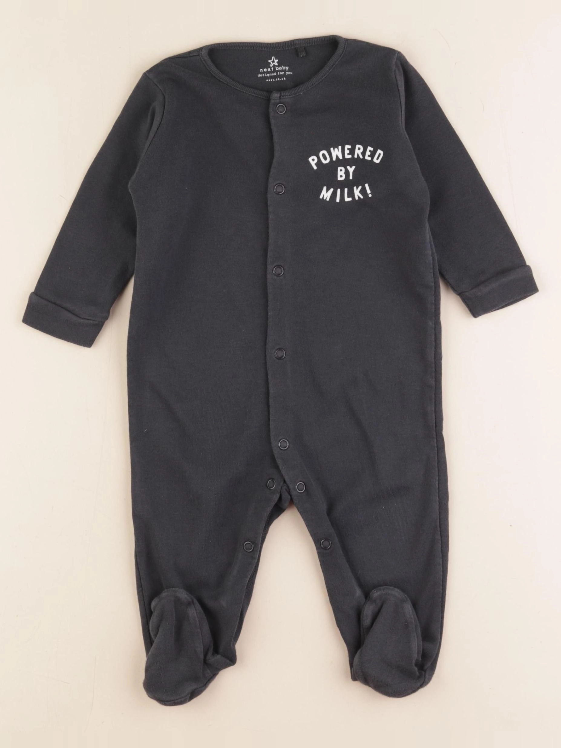 Next - pyjama coton noir - 6/9 mois