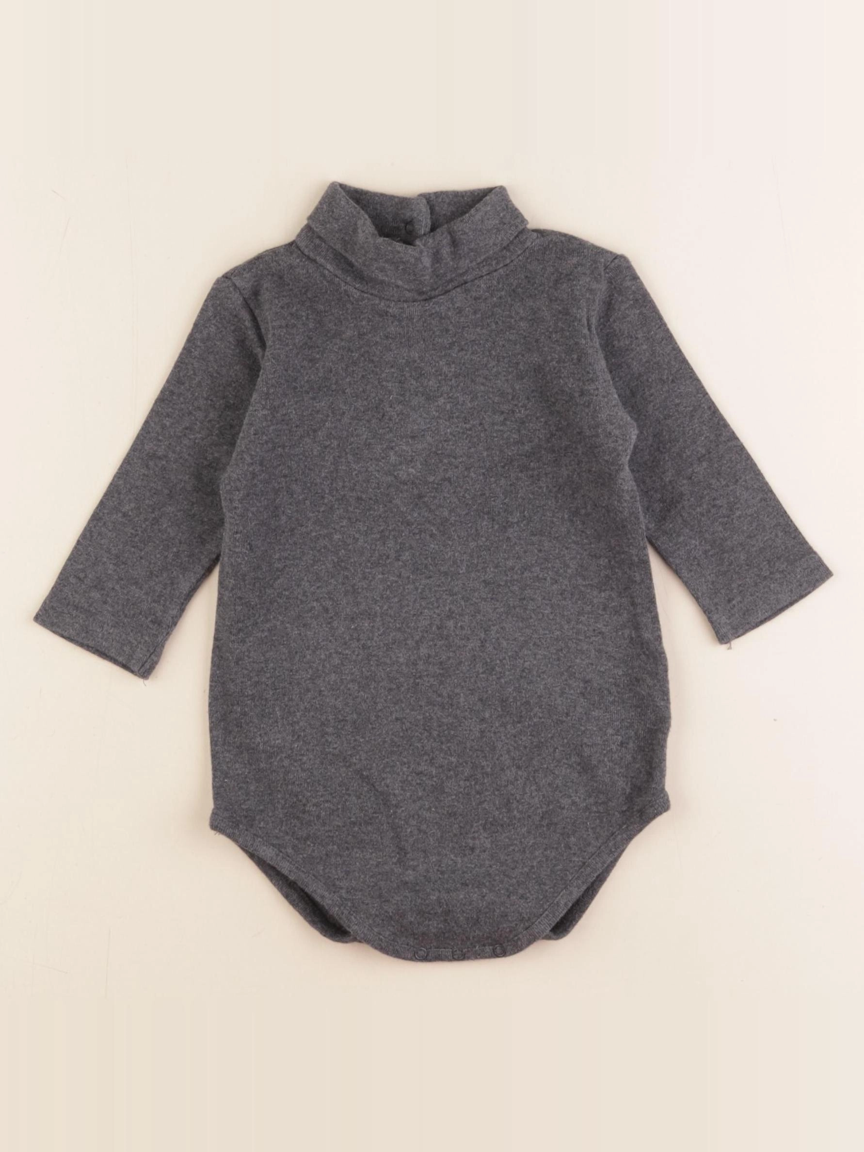 Bonpoint - body à col gris - 18 mois