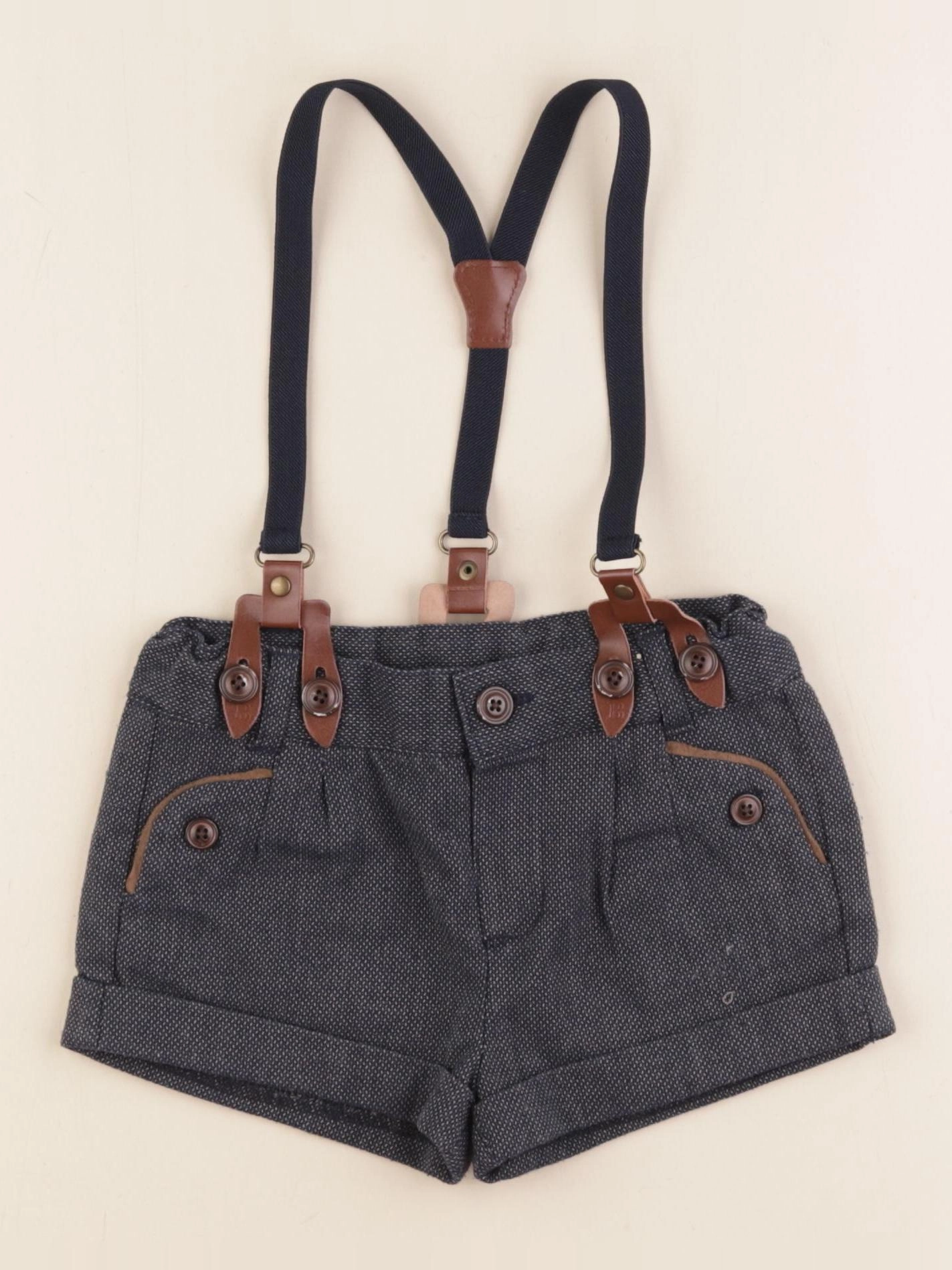 Zara - short bleu - 12/18 mois