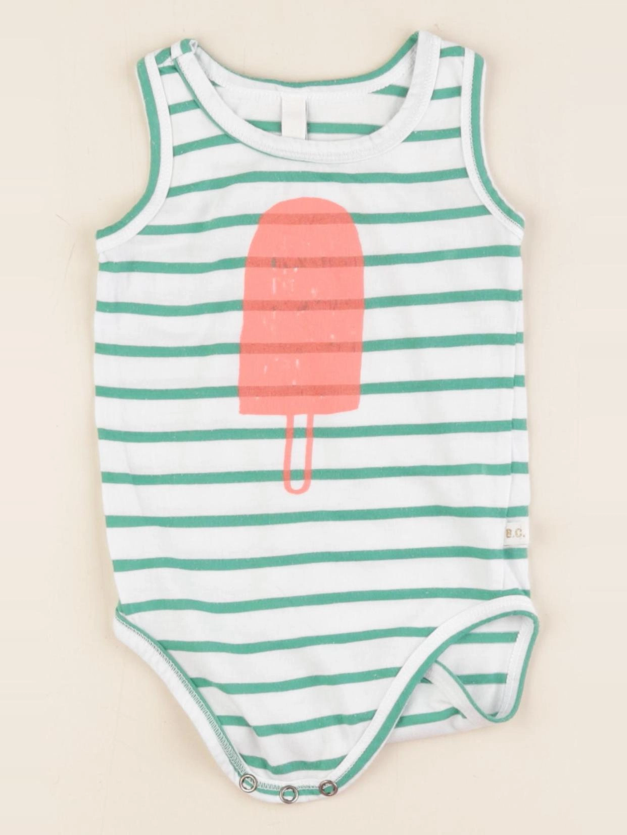 Bobo Choses - body blanc, vert - 12/18 mois