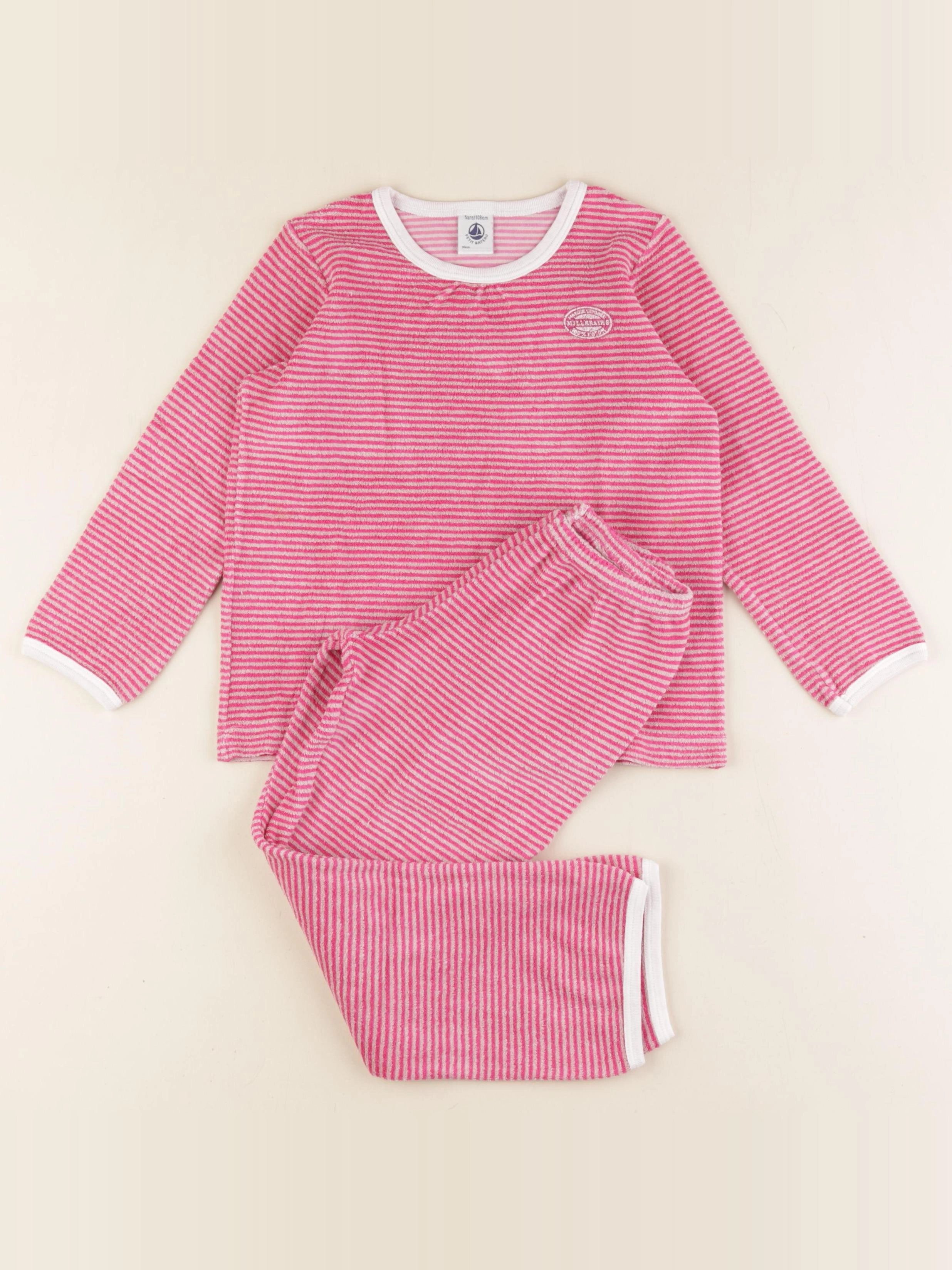 Petit Bateau - pyjama coton rose - 5 ans