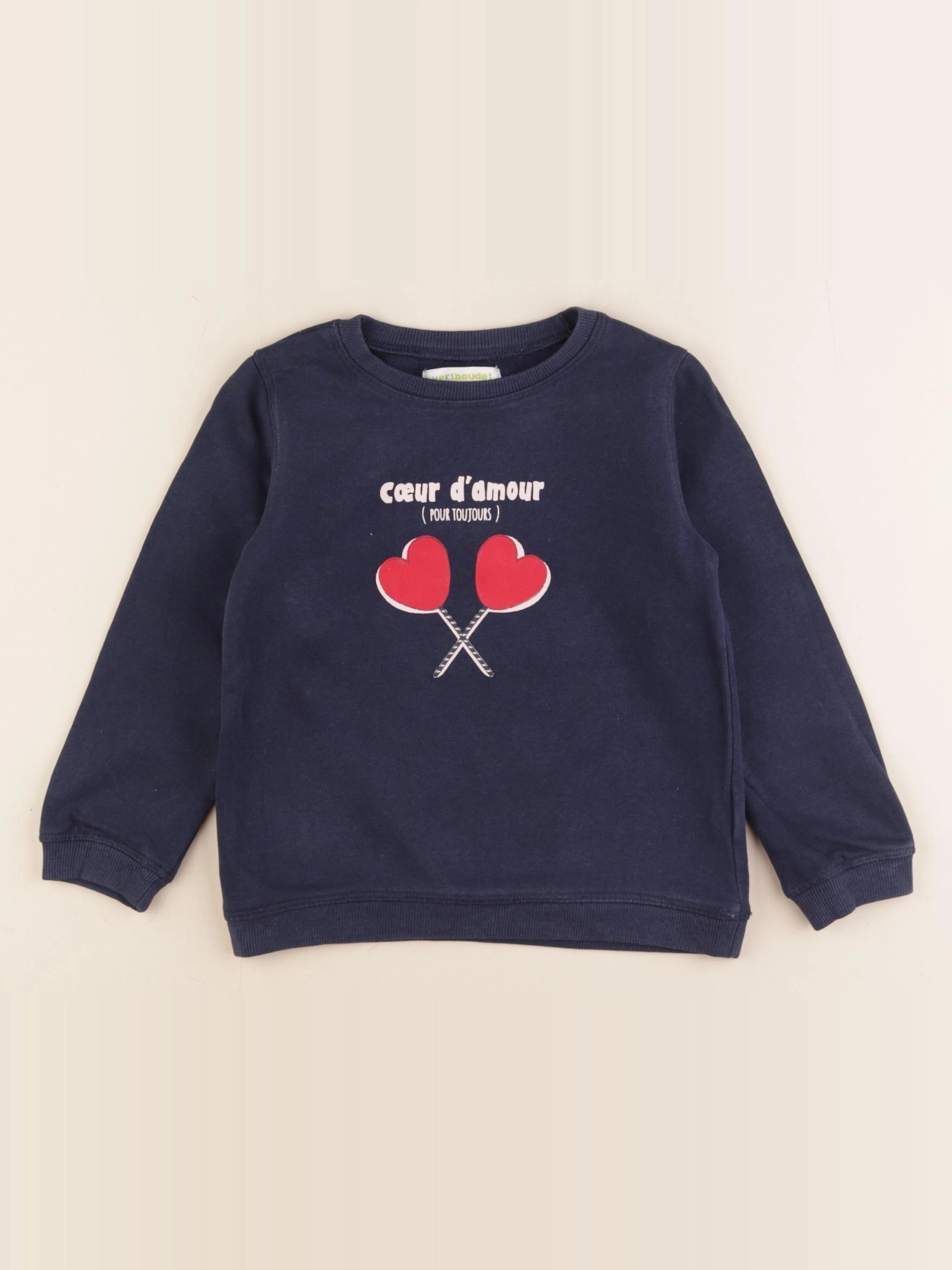 Vertbaudet - sweat bleu - 4 ans
