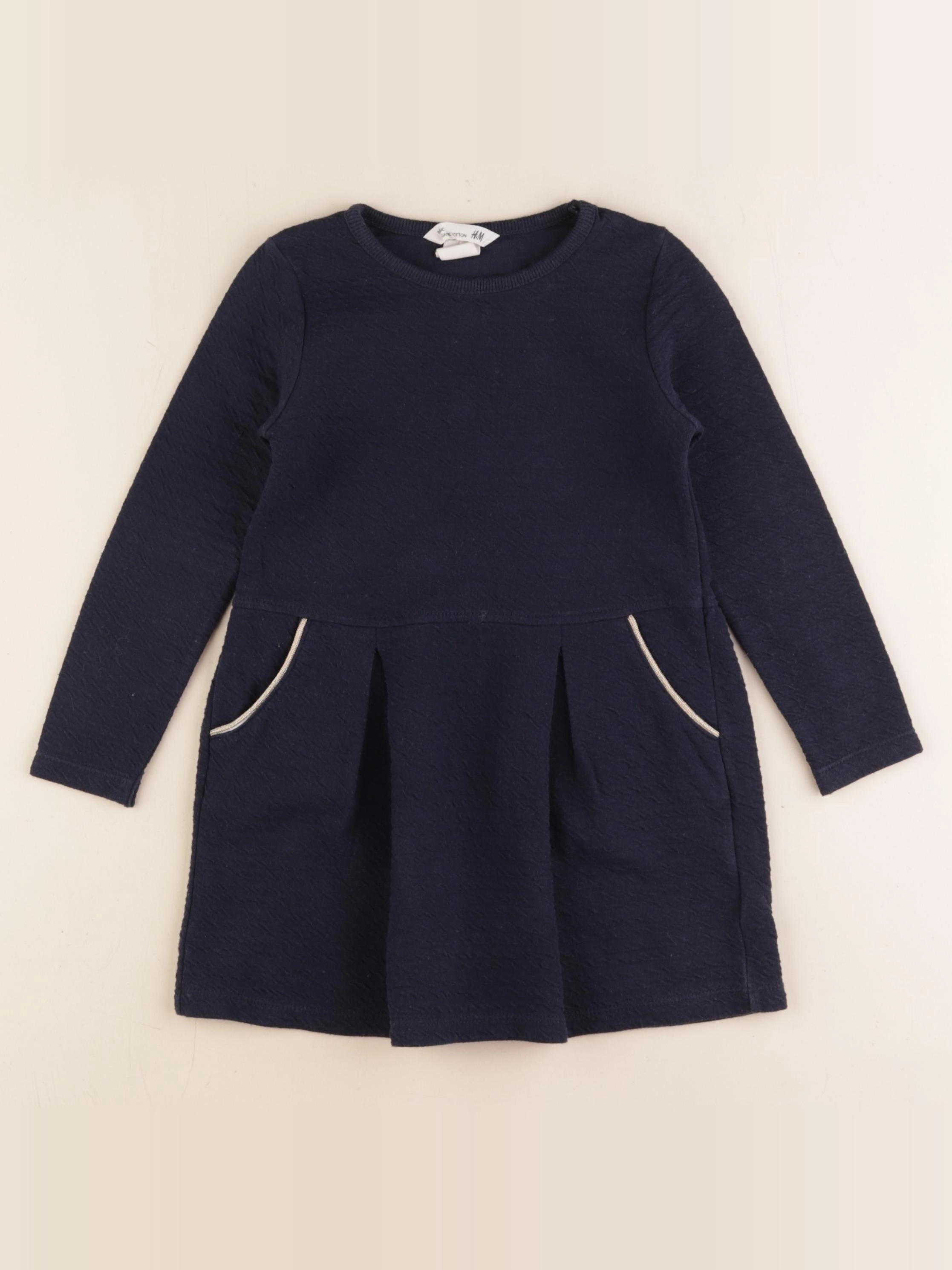 H&M - robe bleu - 2/4 ans