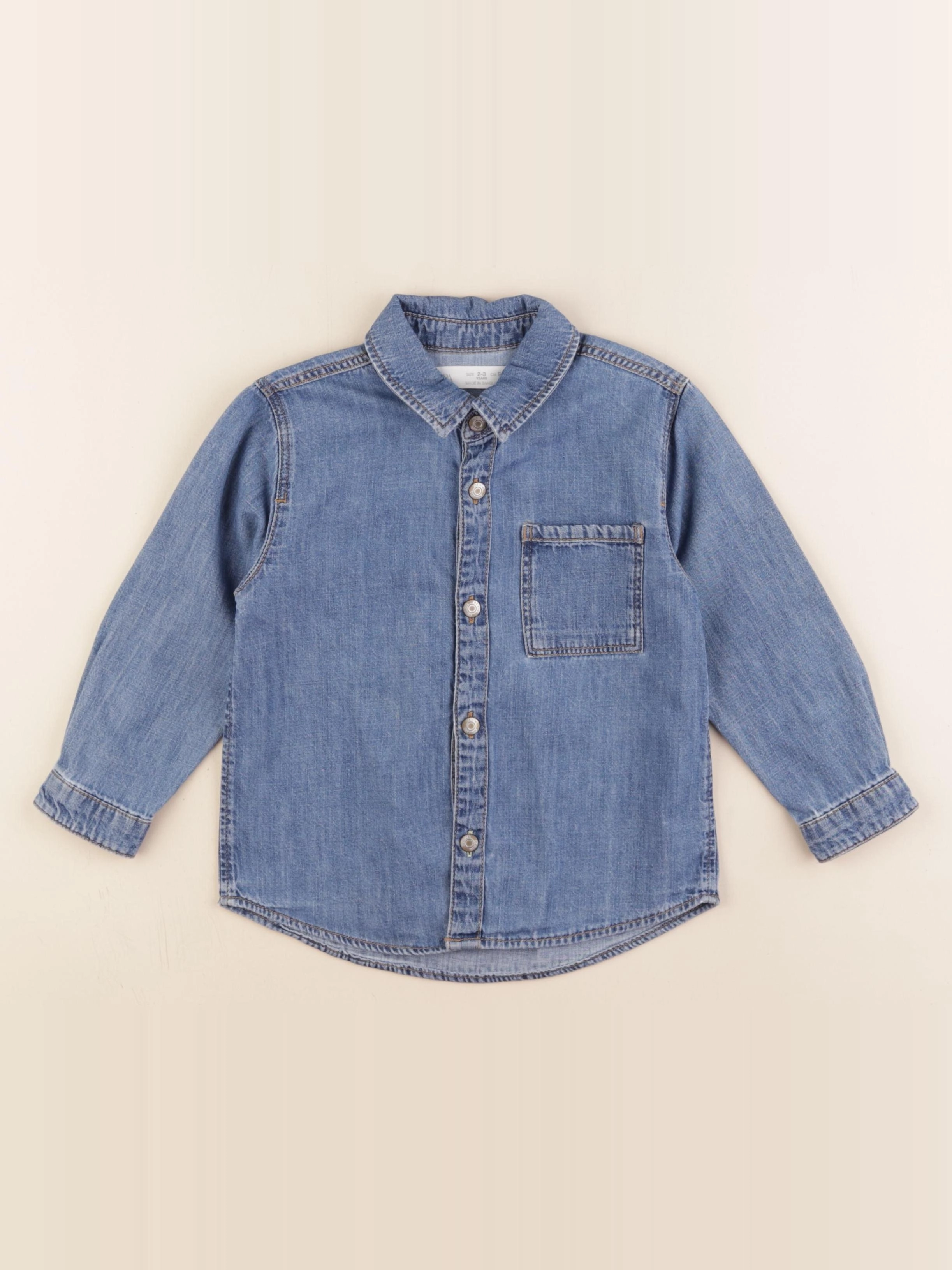 Zara - chemise bleu - 2/3 ans