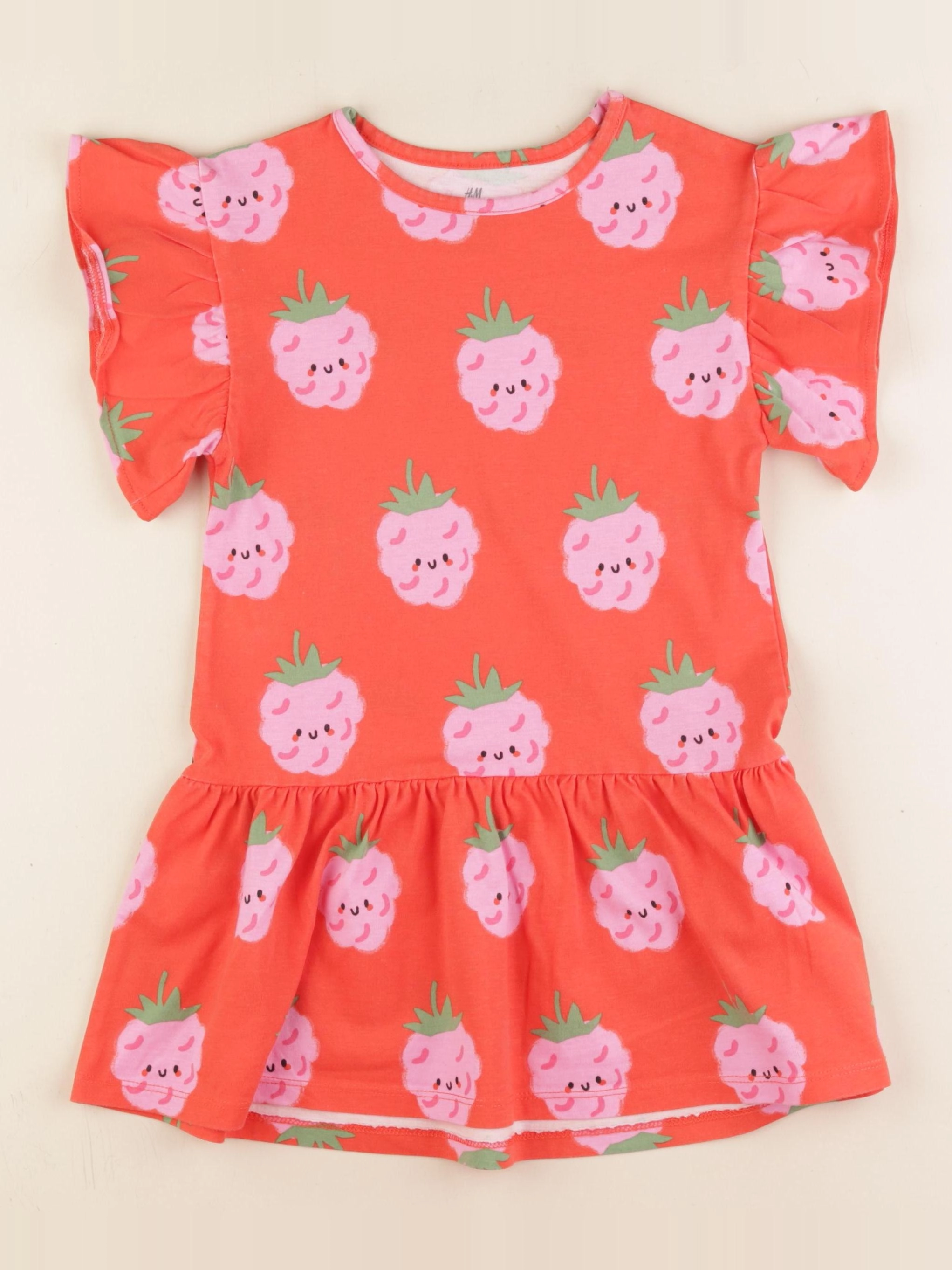 H&M - robe rose, rouge - 2/4 ans