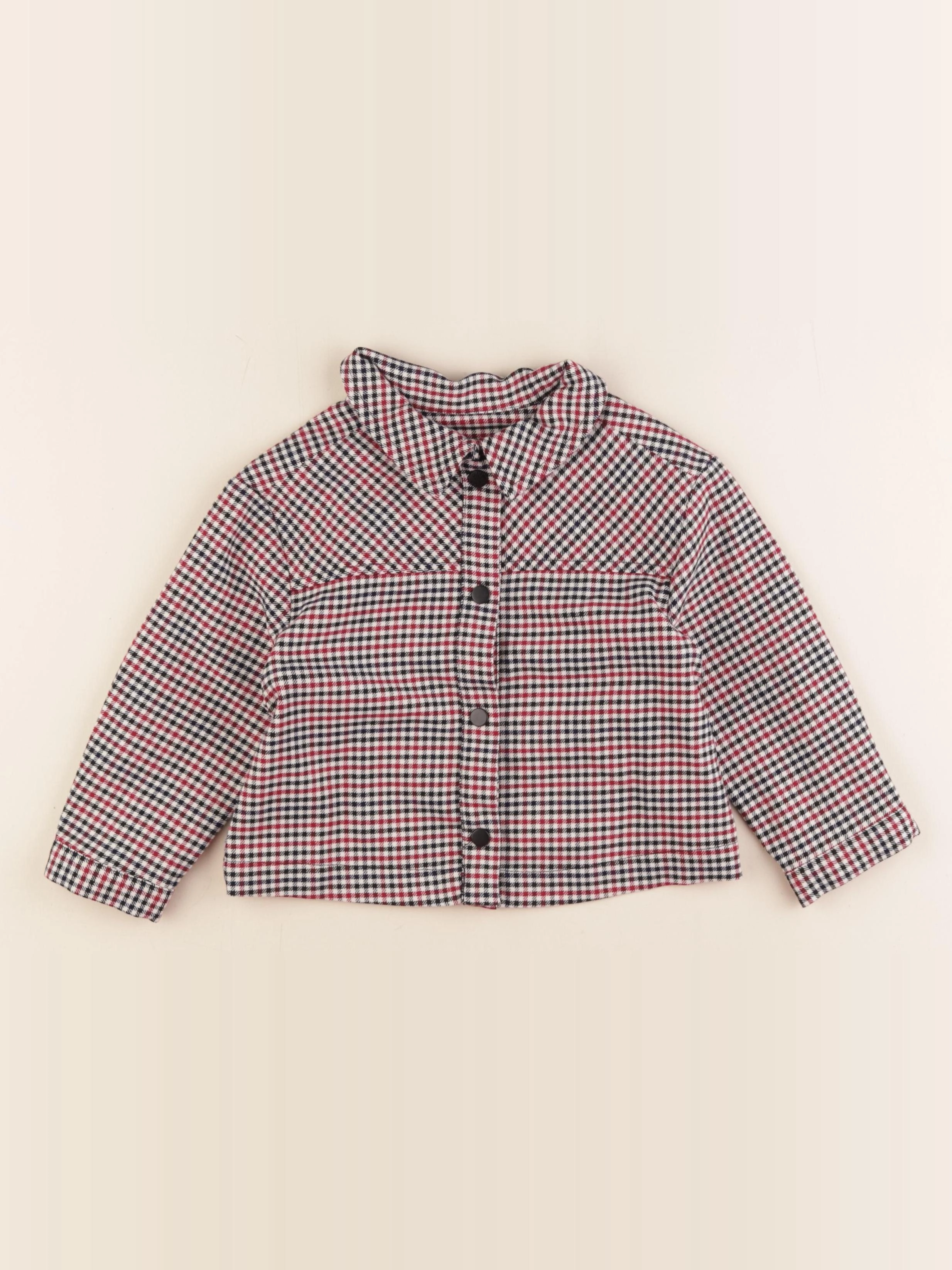 Zara - chemise noir, rouge - 2/3 ans