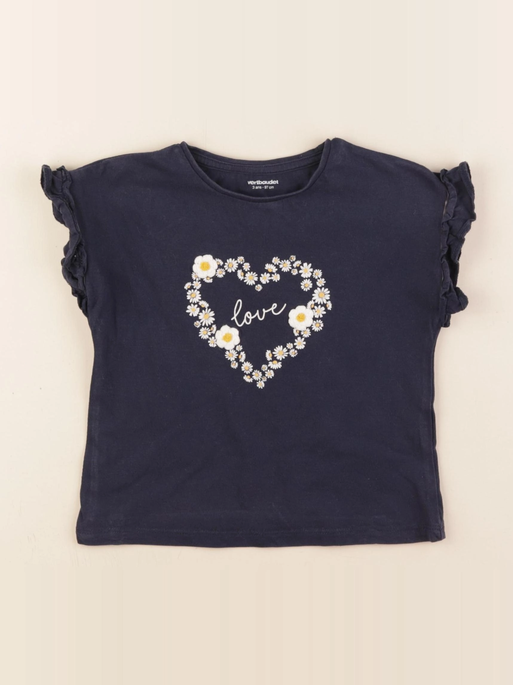 Vertbaudet - tee-shirt bleu - 3 ans