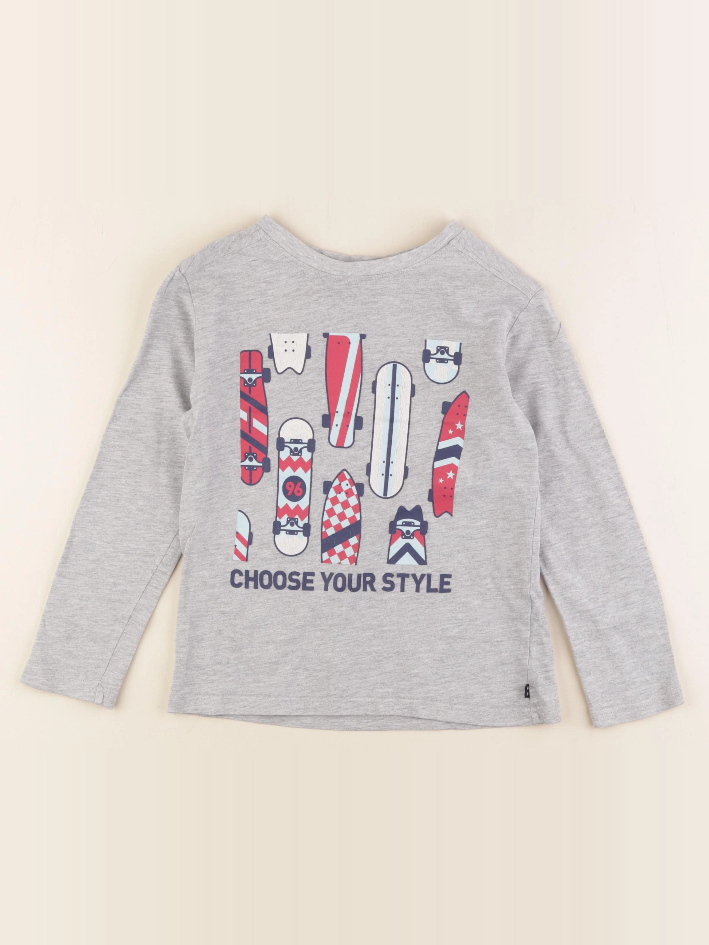 Okaidi - tee-shirt gris - 6 ans