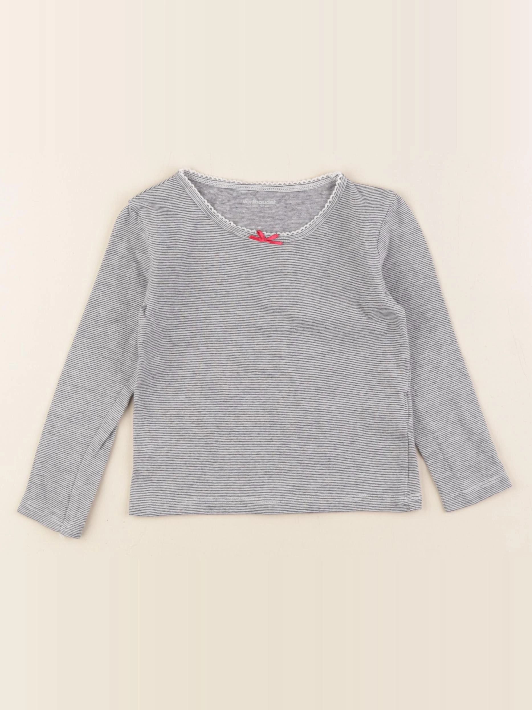 Vertbaudet - maillot de corps bleu, blanc - 3 ans