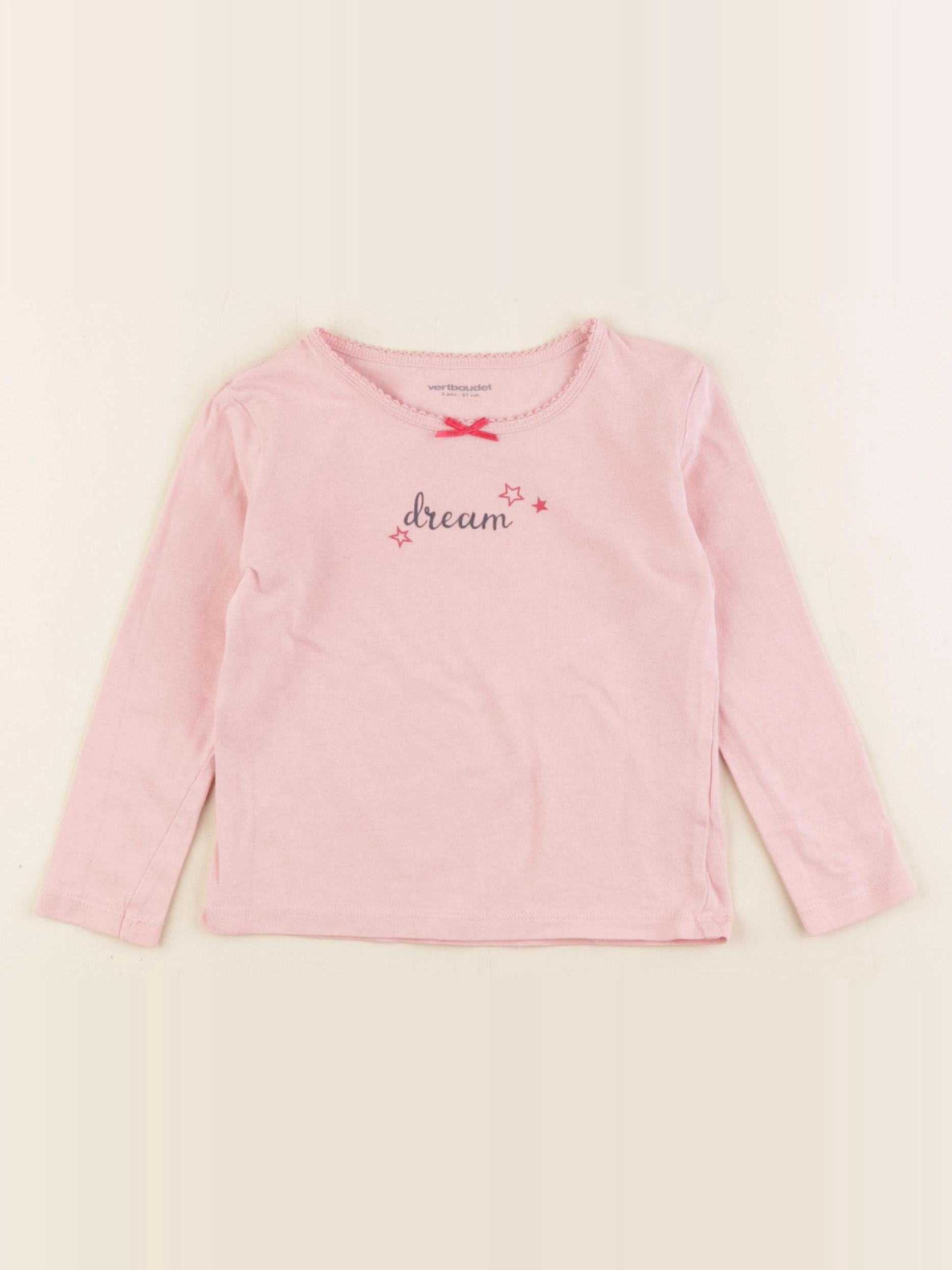 Vertbaudet - maillot de corps rose - 3 ans