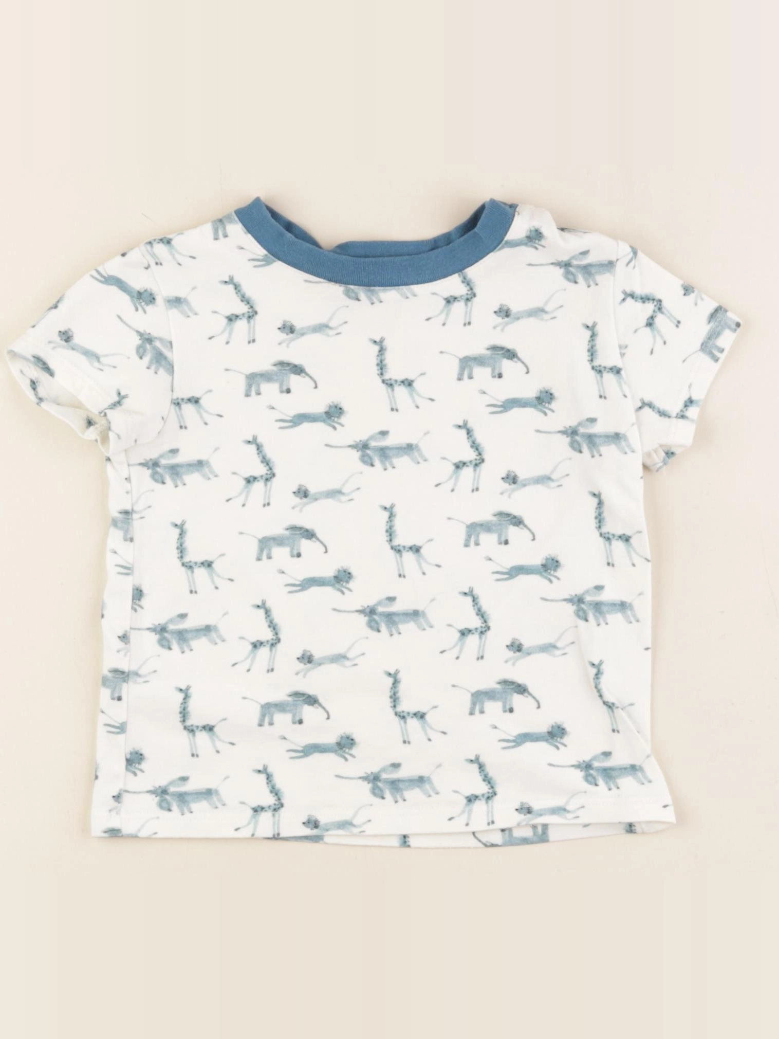 Moulin Roty - tee-shirt bleu, blanc - 24 mois