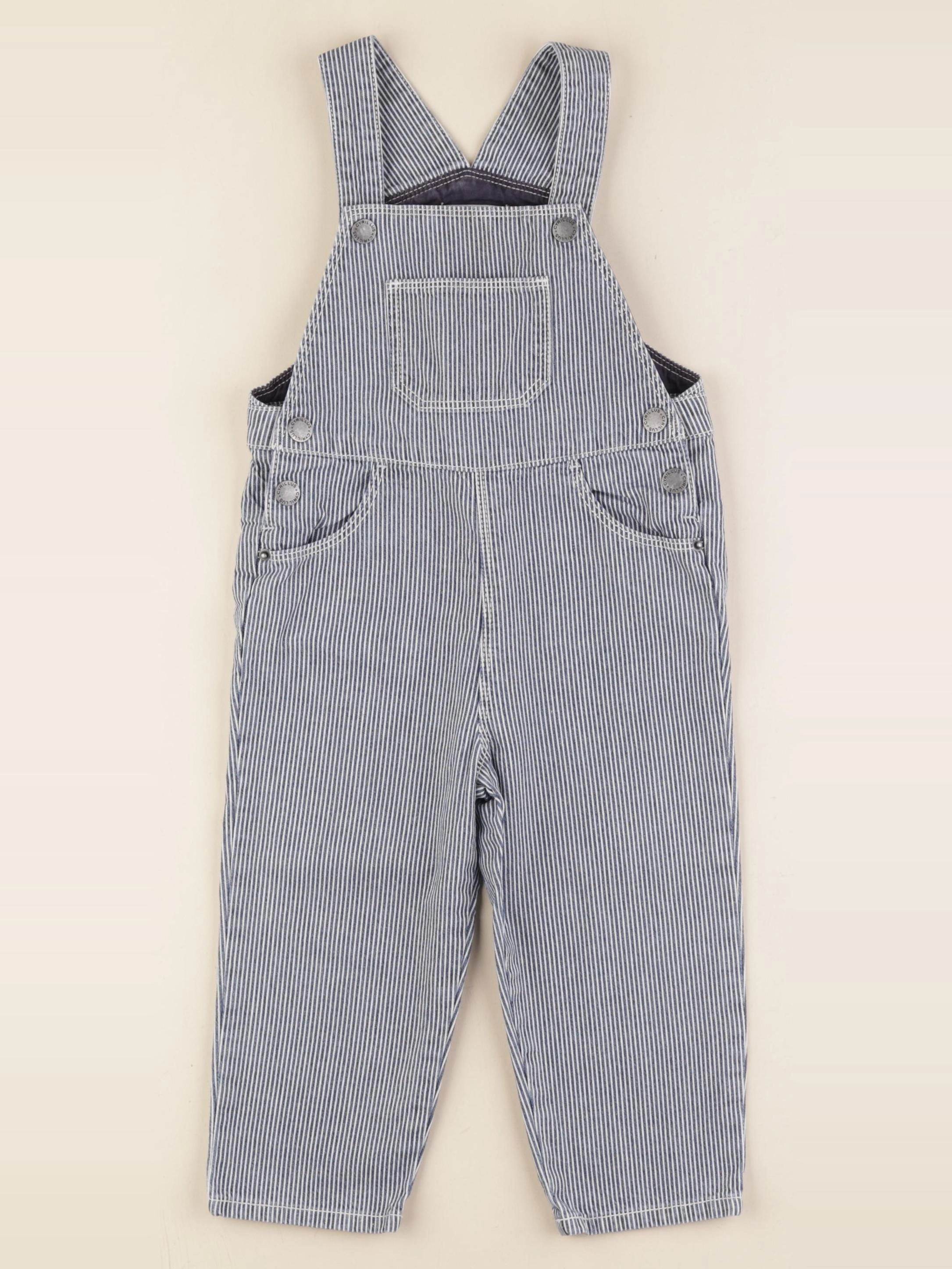 Cyrillus - combinaison bleu, blanc - 24 mois