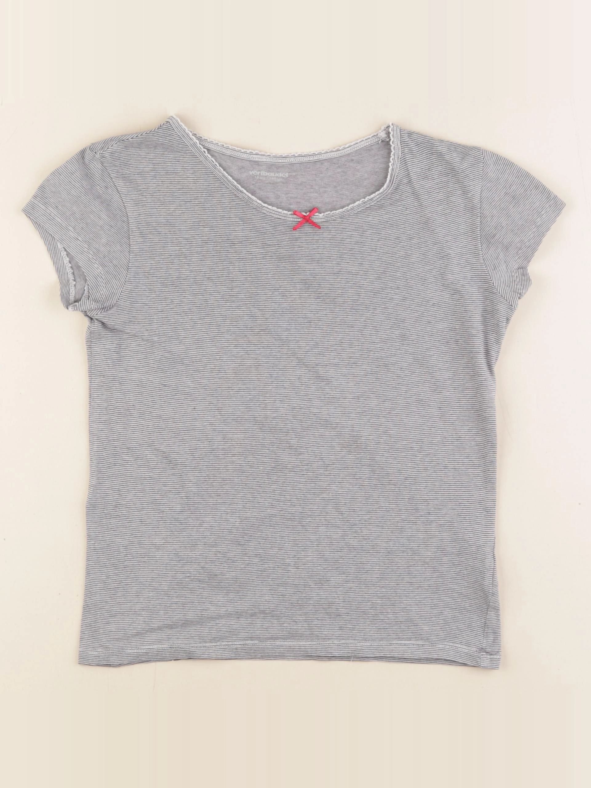 Vertbaudet - maillot de corps blanc, bleu - 10 ans