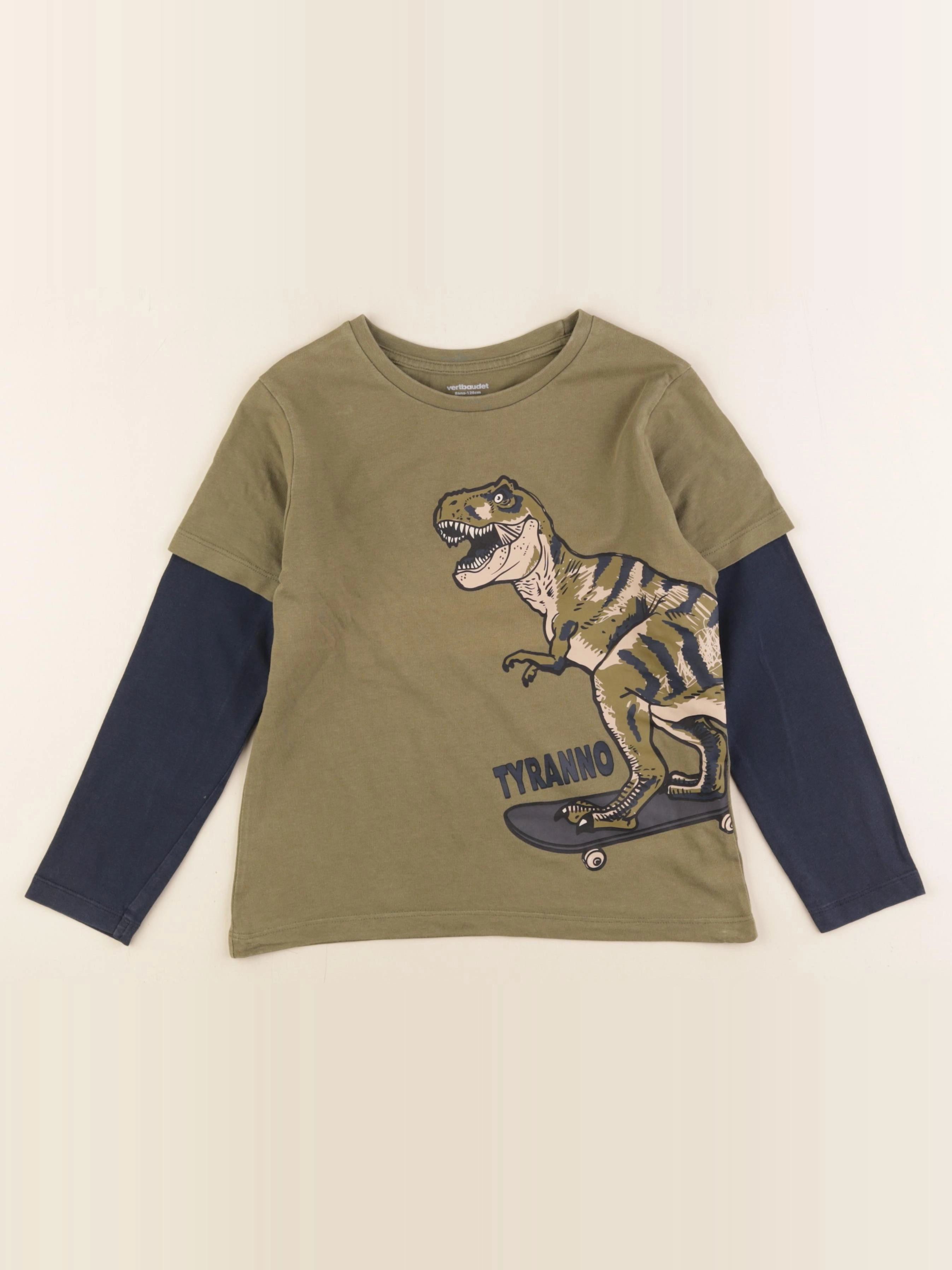 Vertbaudet - tee-shirt vert - 8 ans