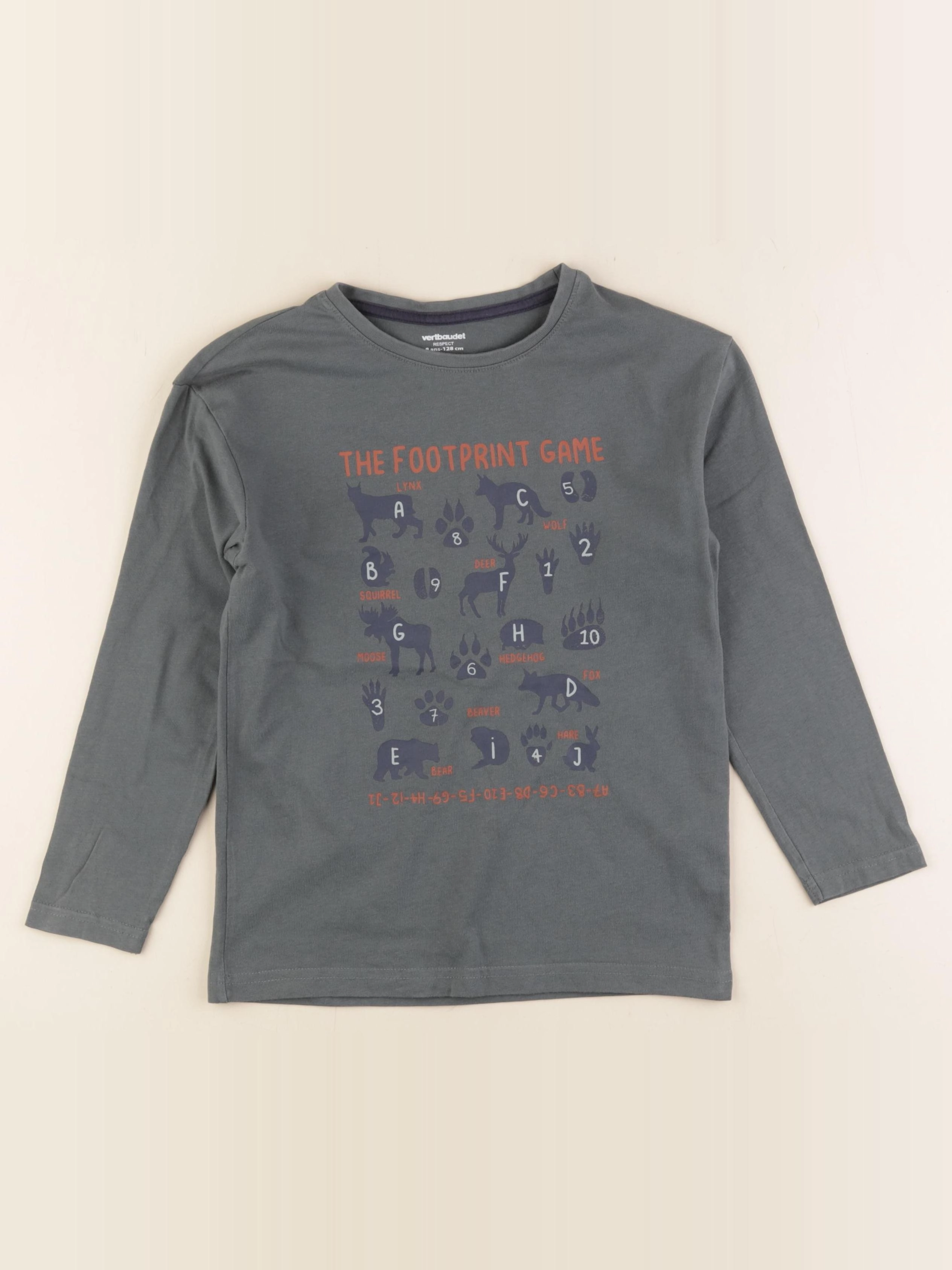 Vertbaudet - tee-shirt vert - 8 ans