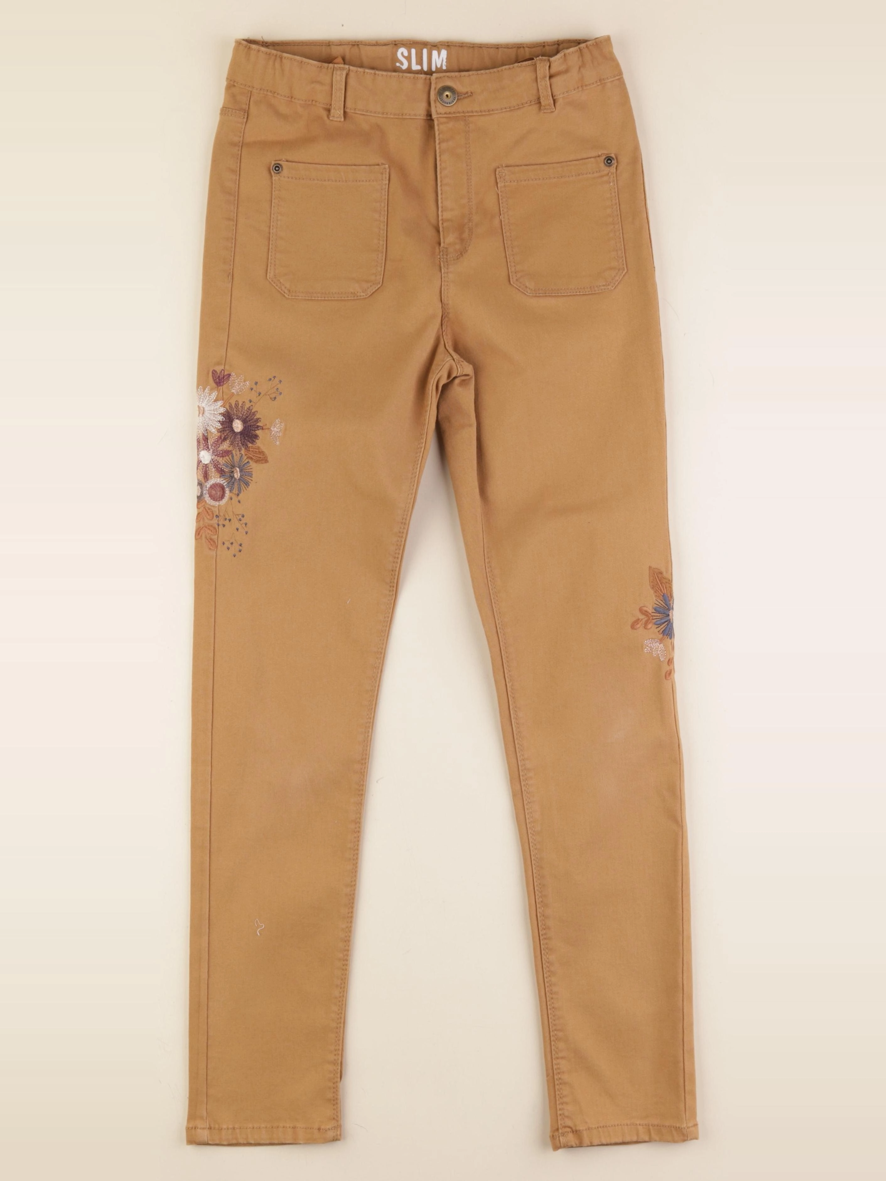 Vertbaudet - pantalon marron - 12 ans