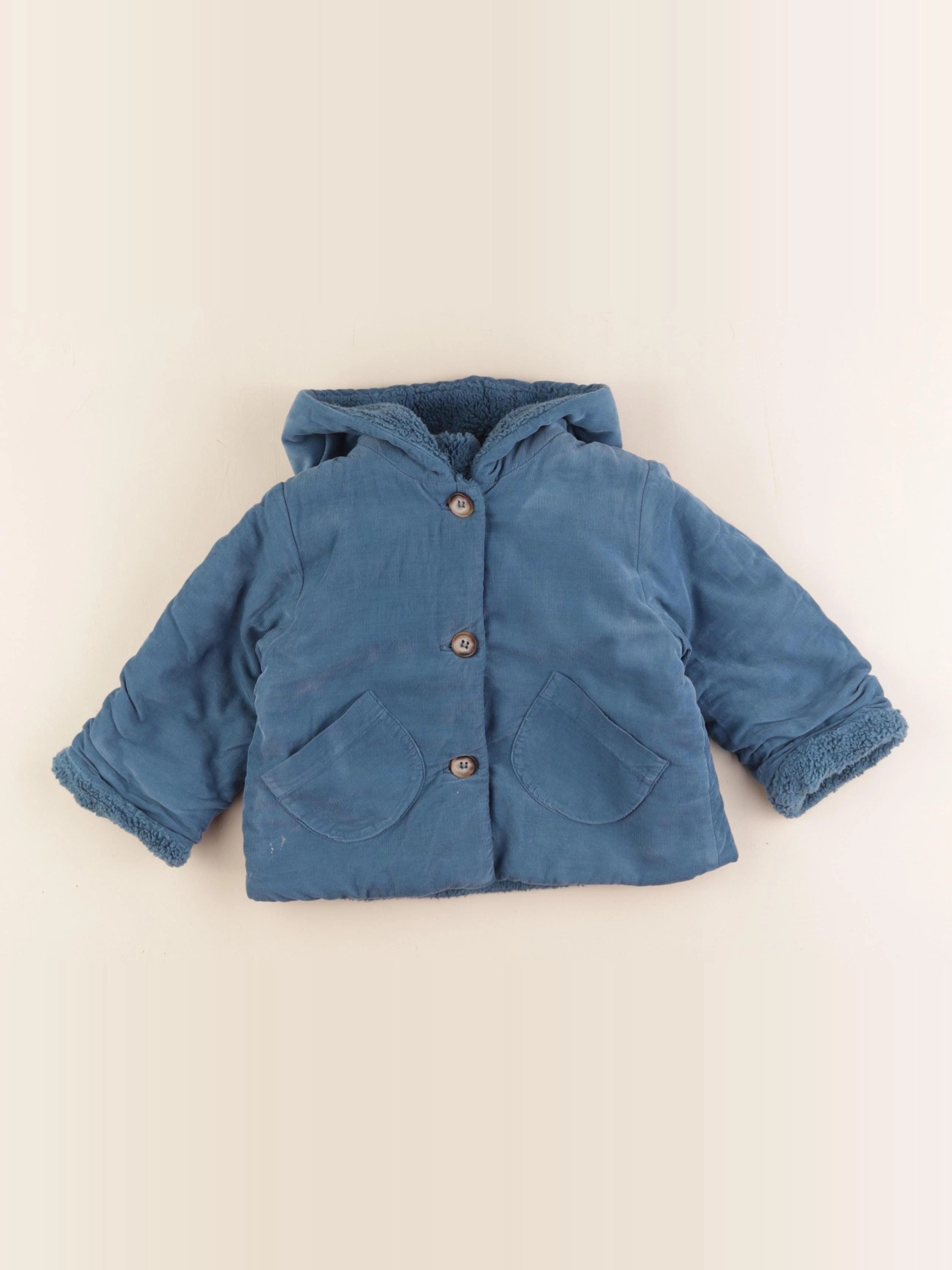 Bonton - veste bleu - 12 mois