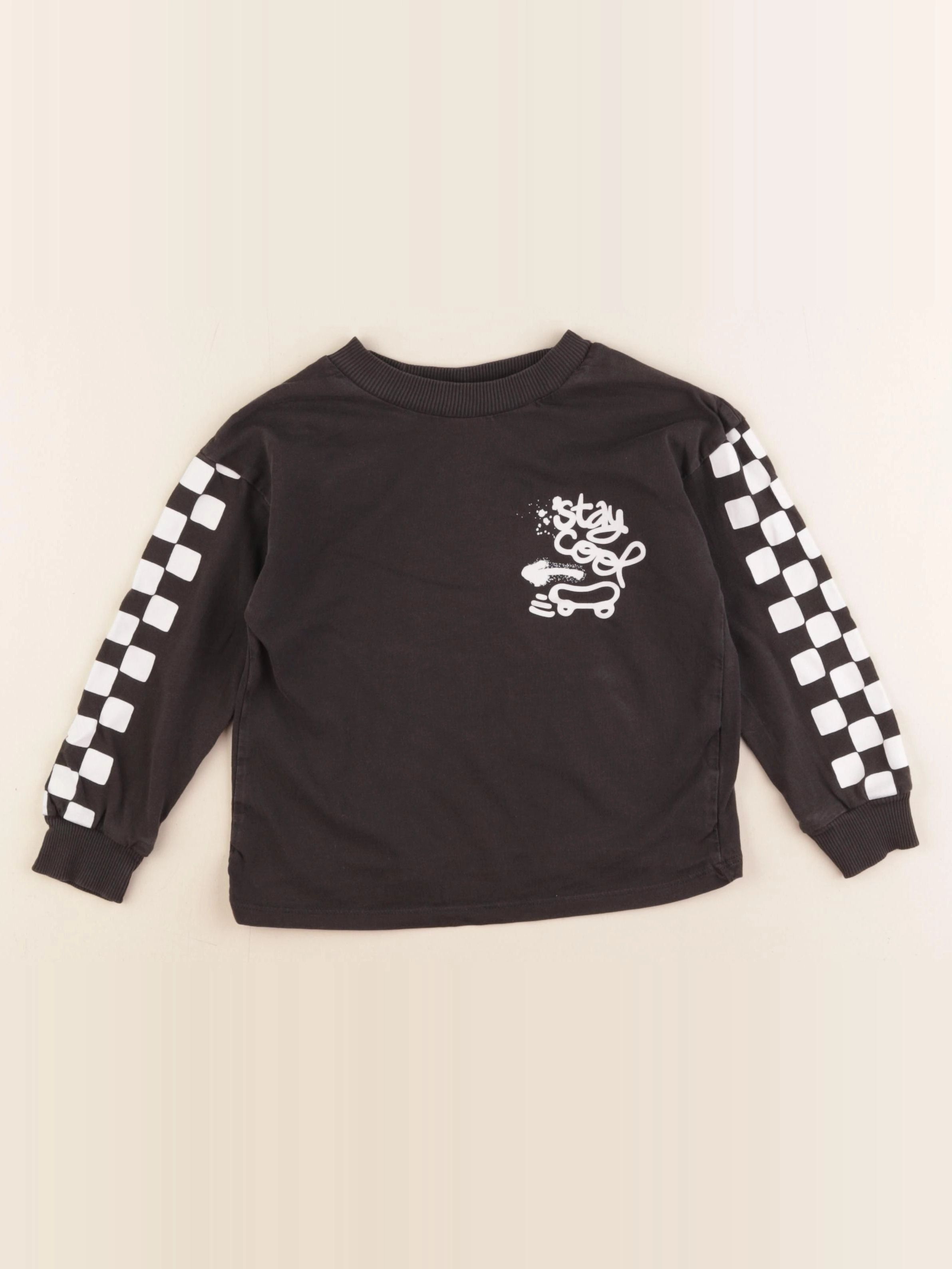 H&M - tee-shirt noir, blanc - 2/4 ans