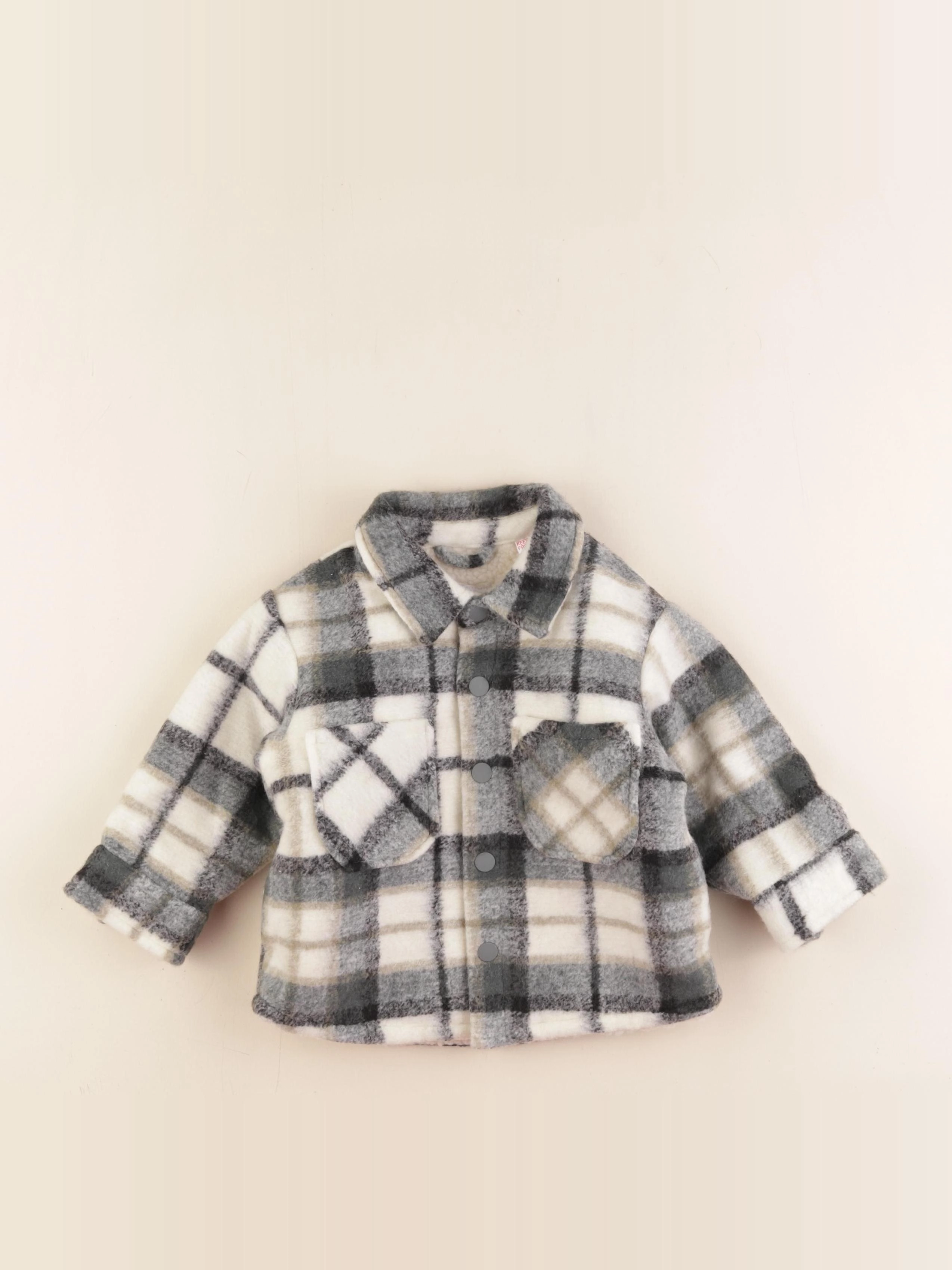 Zara - veste doublé multicolore - 9/12 mois