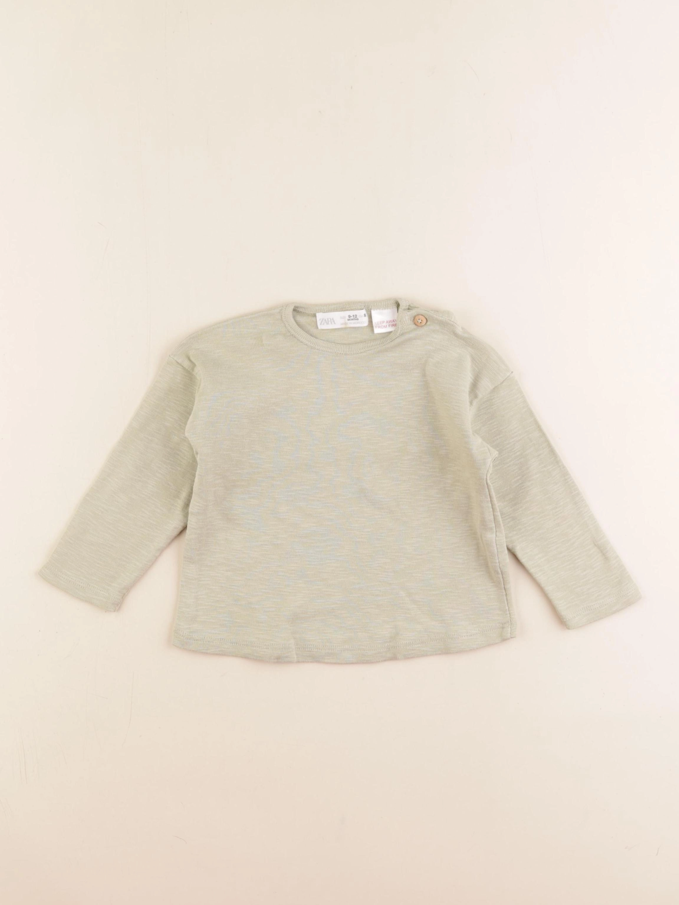 Zara - tee-shirt vert - 9/12 mois