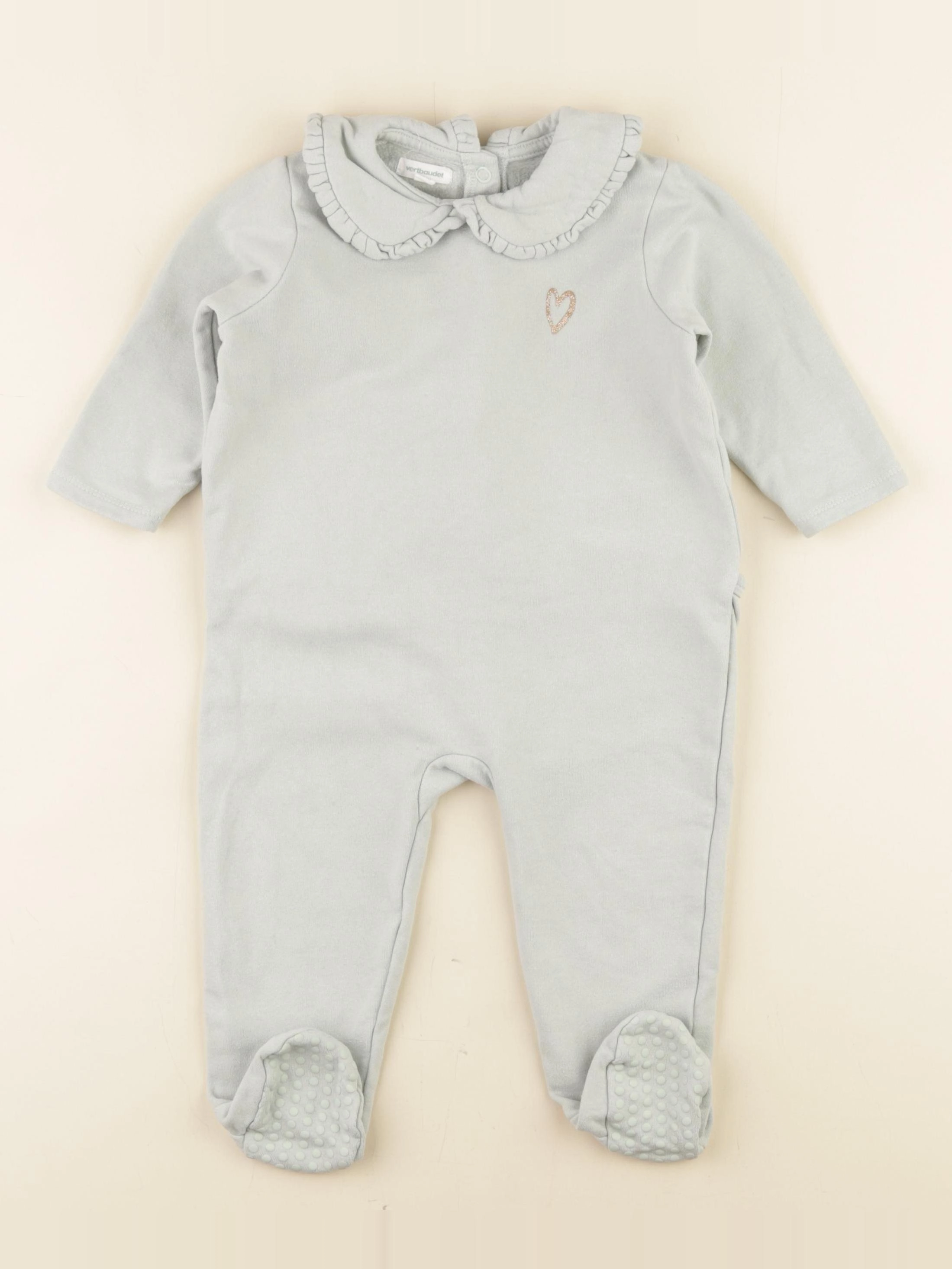 Vertbaudet - pyjama coton vert - 18 mois