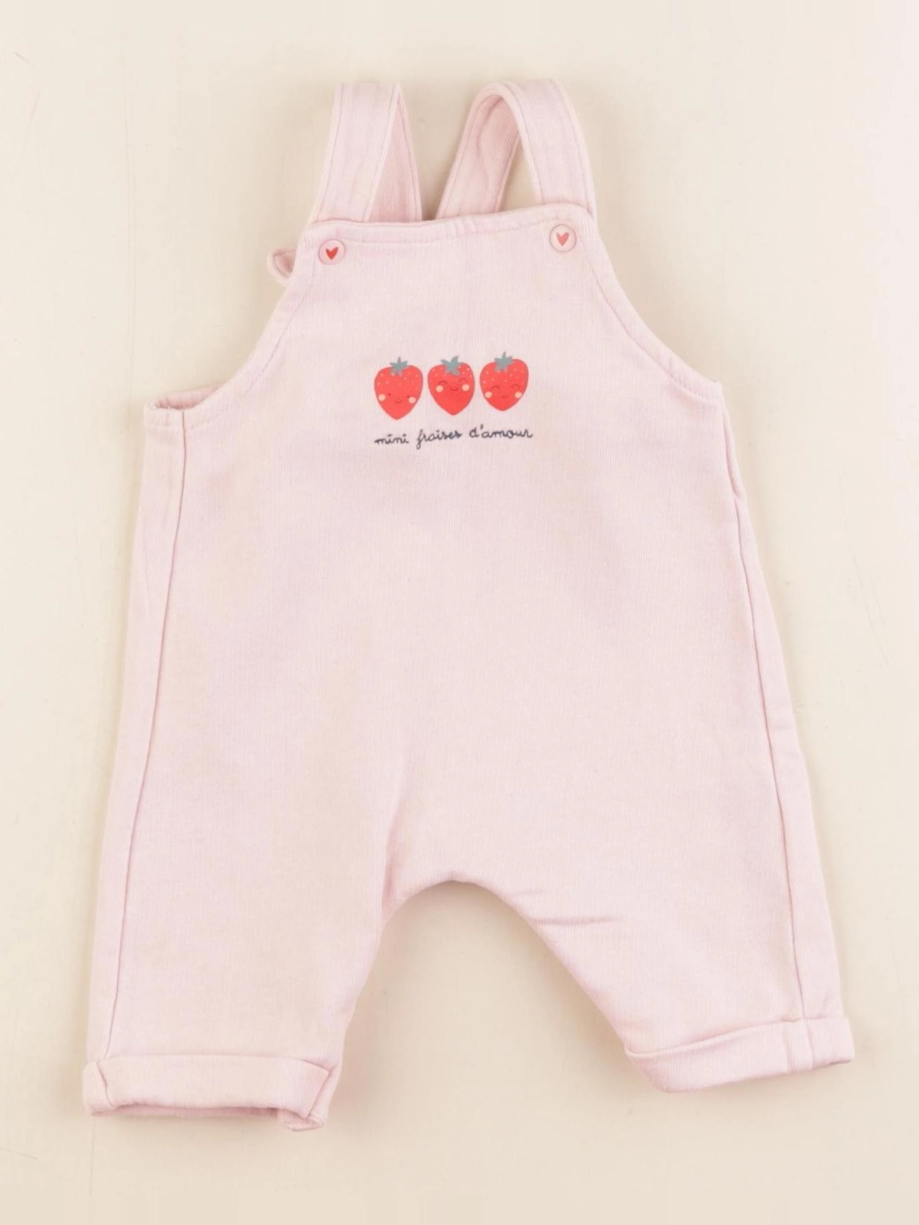 Vertbaudet - salopette rose - 0/1 mois